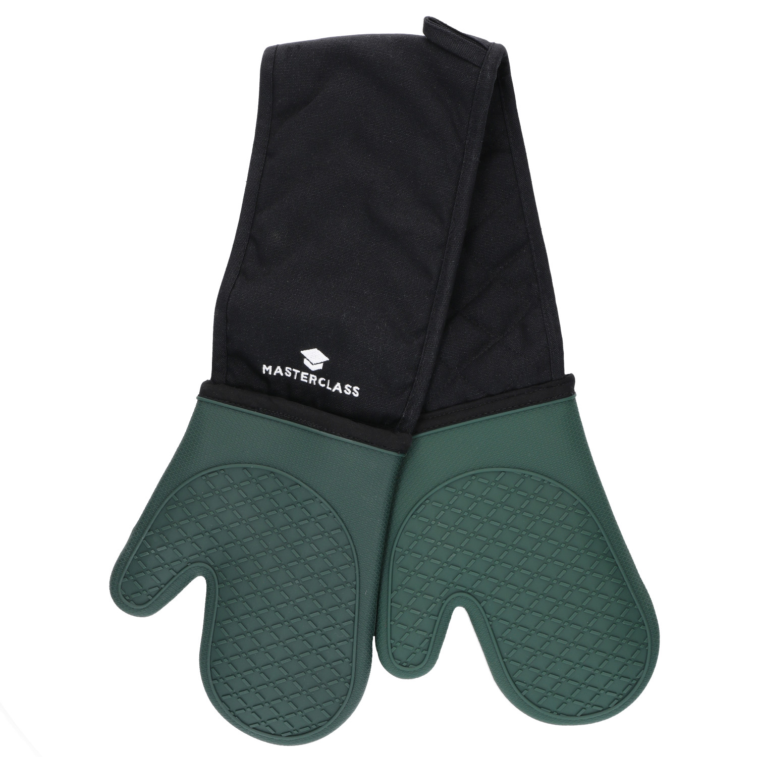 MasterClass Silicone & Cotton Double-Sided Oven Glove, Green MasterClass Silicone & Cotton Double-Sided Oven Glove, Green
