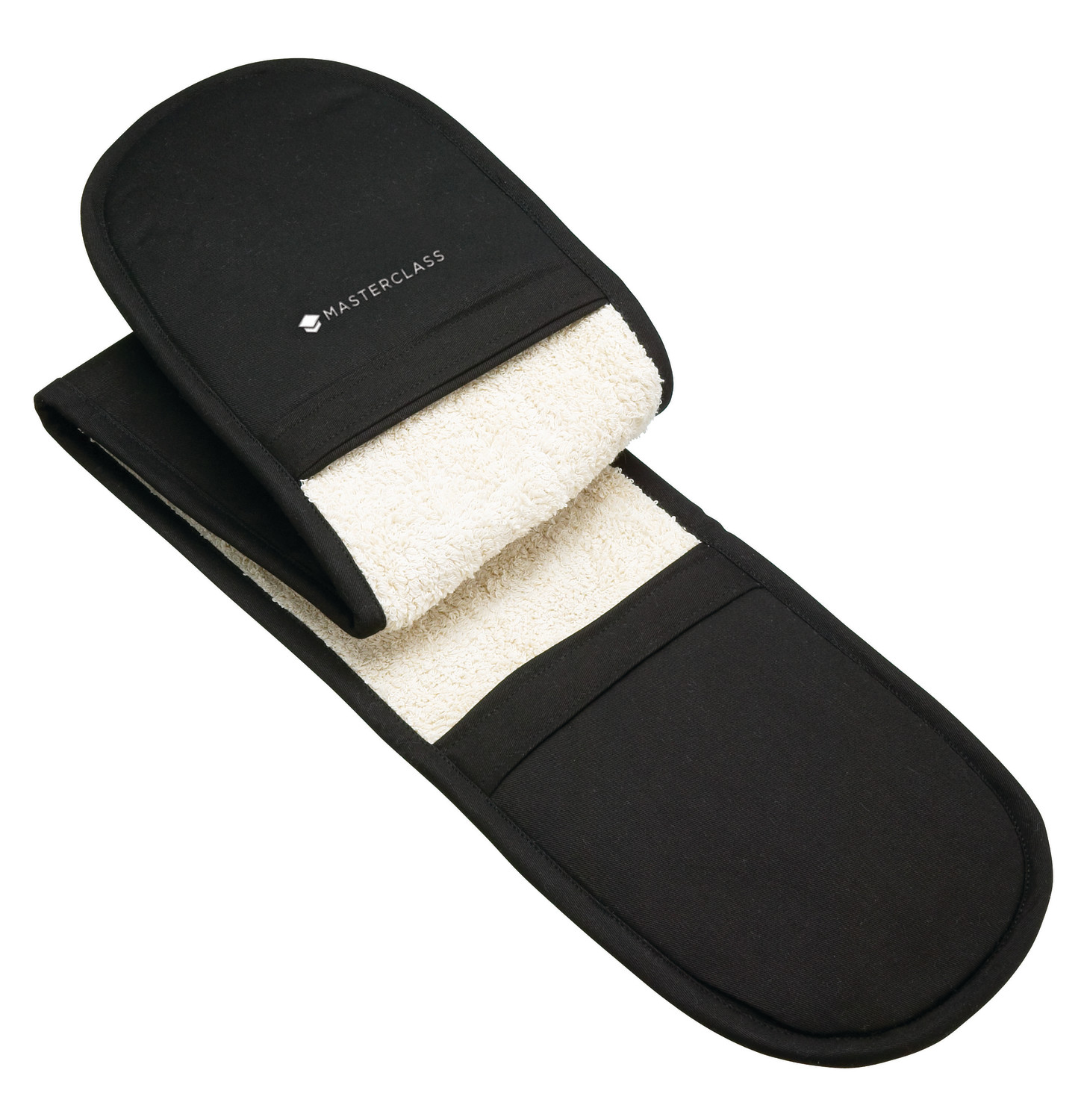 MasterClass Deluxe Professional Black Double Oven Glove - Black MasterClass Deluxe Professional Black Double Oven Glove - Black