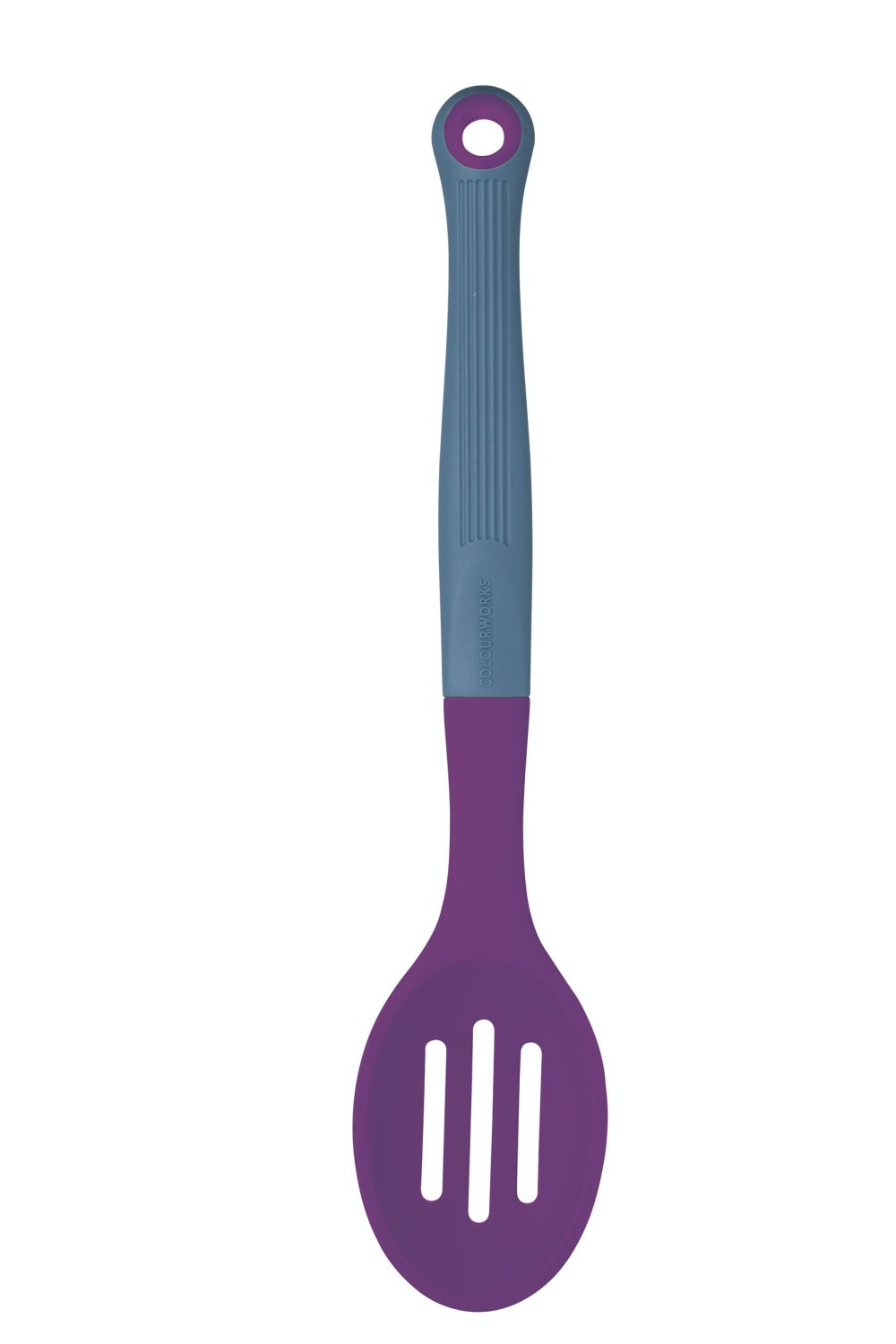 Colourworks Brights Purple Silicone-Headed Slotted Spoon