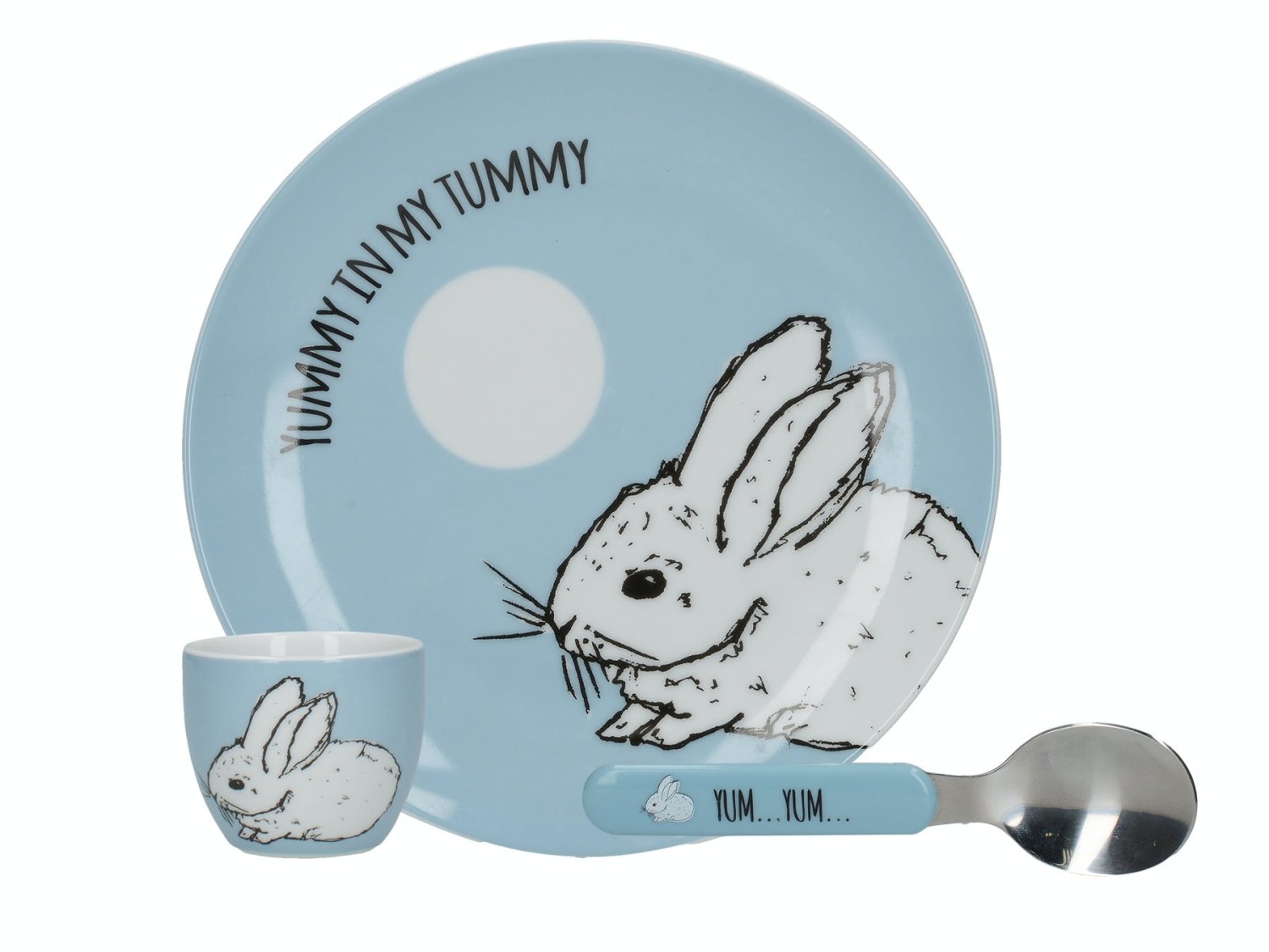 Creative Tops Into The Wild Little Explorer Bunny 3 Piece Breakfast Set