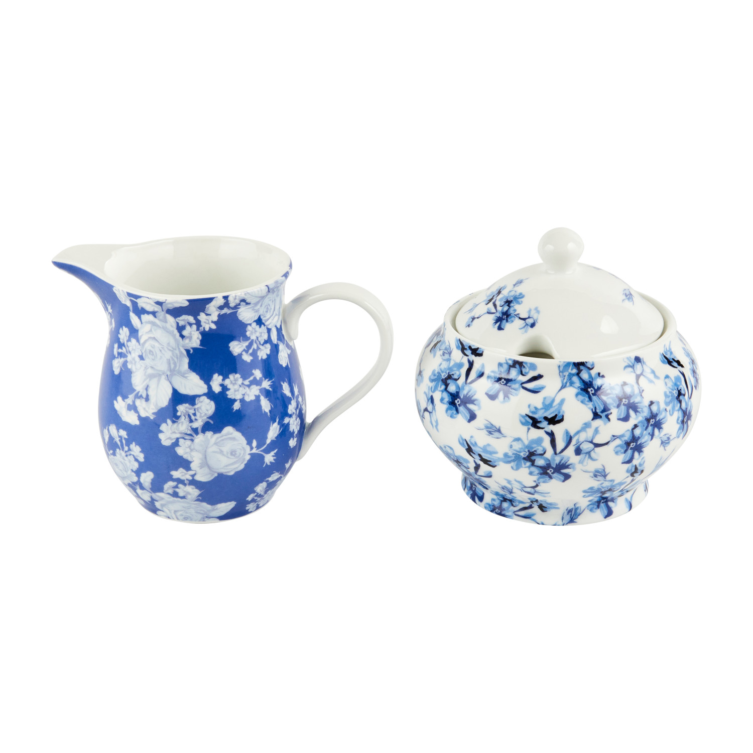Mikasa Hampton Porcelain Sugar Bowl and Creamer Set