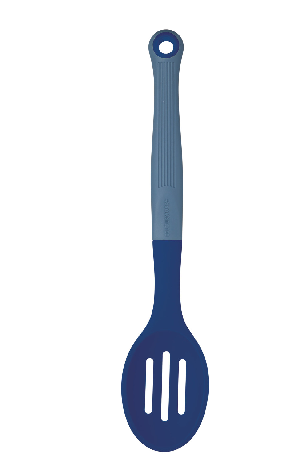Colourworks Brights Navy Silicone-Headed Slotted Spoon Colourworks Brights Navy Silicone-Headed Slotted Spoon
