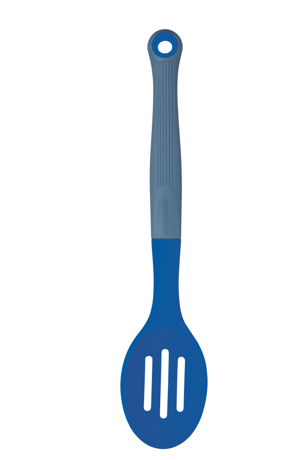 Colourworks Brights Blue Silicone-Headed Slotted Spoon