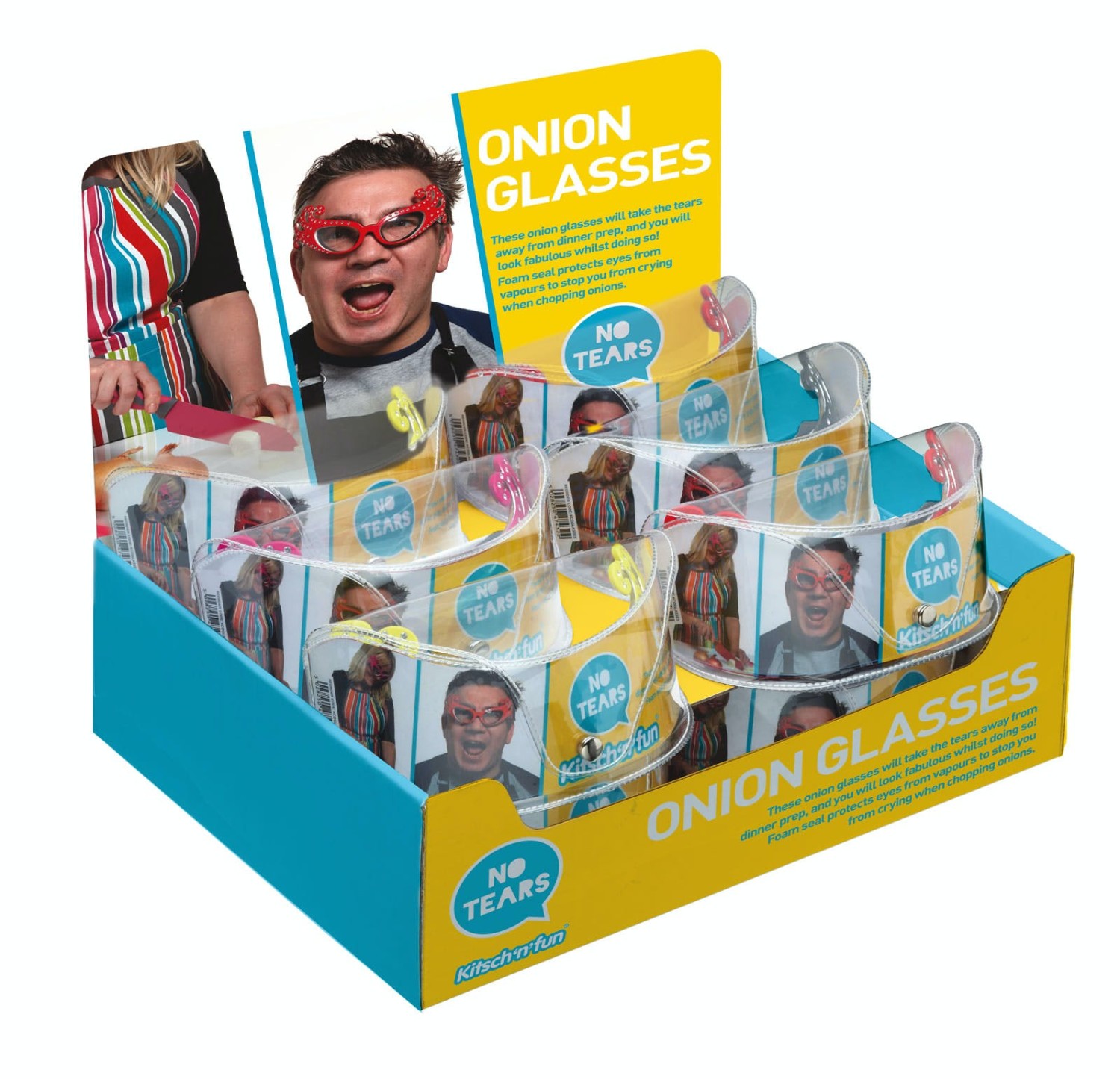 KitchenCraft 'Dame Edna' Display of 12 Onion Glasses