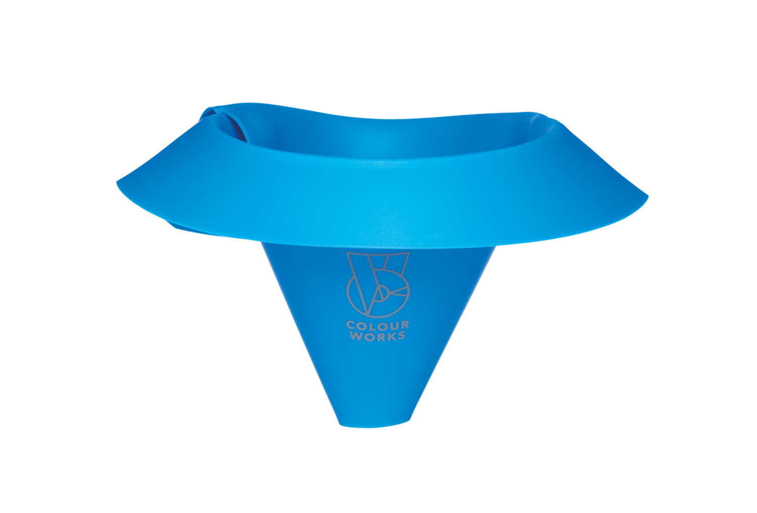 Colourworks Brights Blue Silicone Roll and Fold Funnel