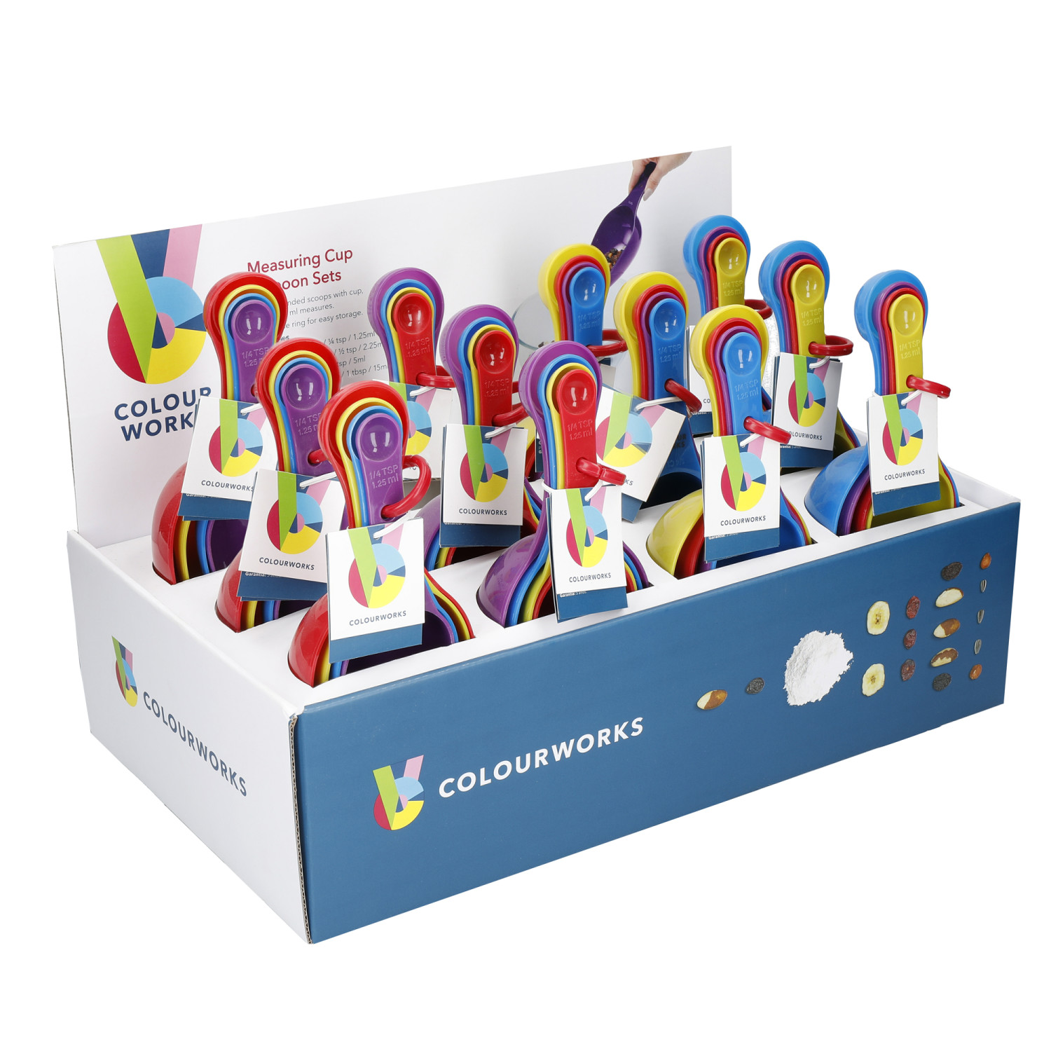 Colourworks Display of 12 Measuring Scoop Sets Colourworks Display of 12 Measuring Scoop Sets