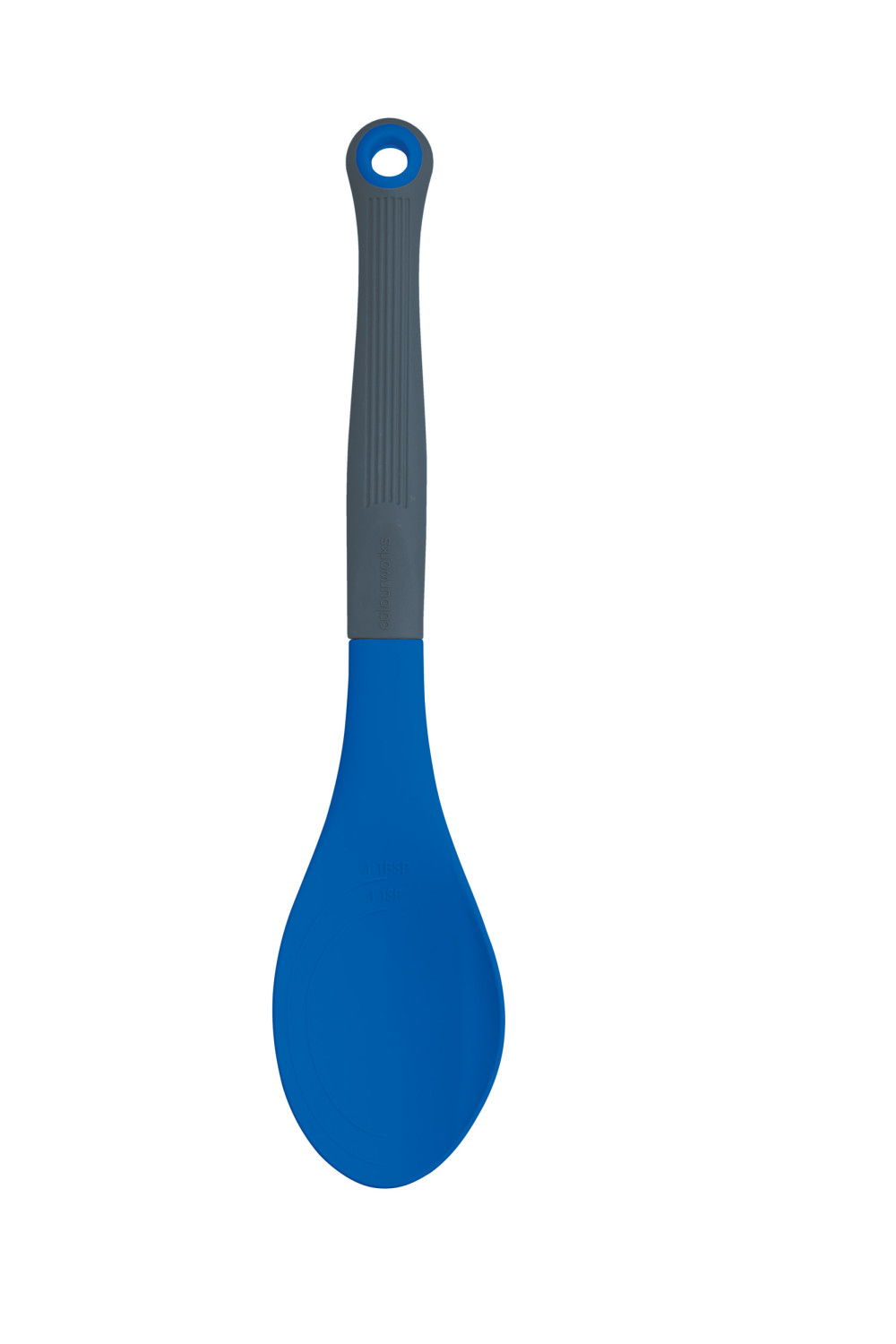 Colourworks Brights Blue Silicone-Headed Kitchen Spoon with Long Handle
