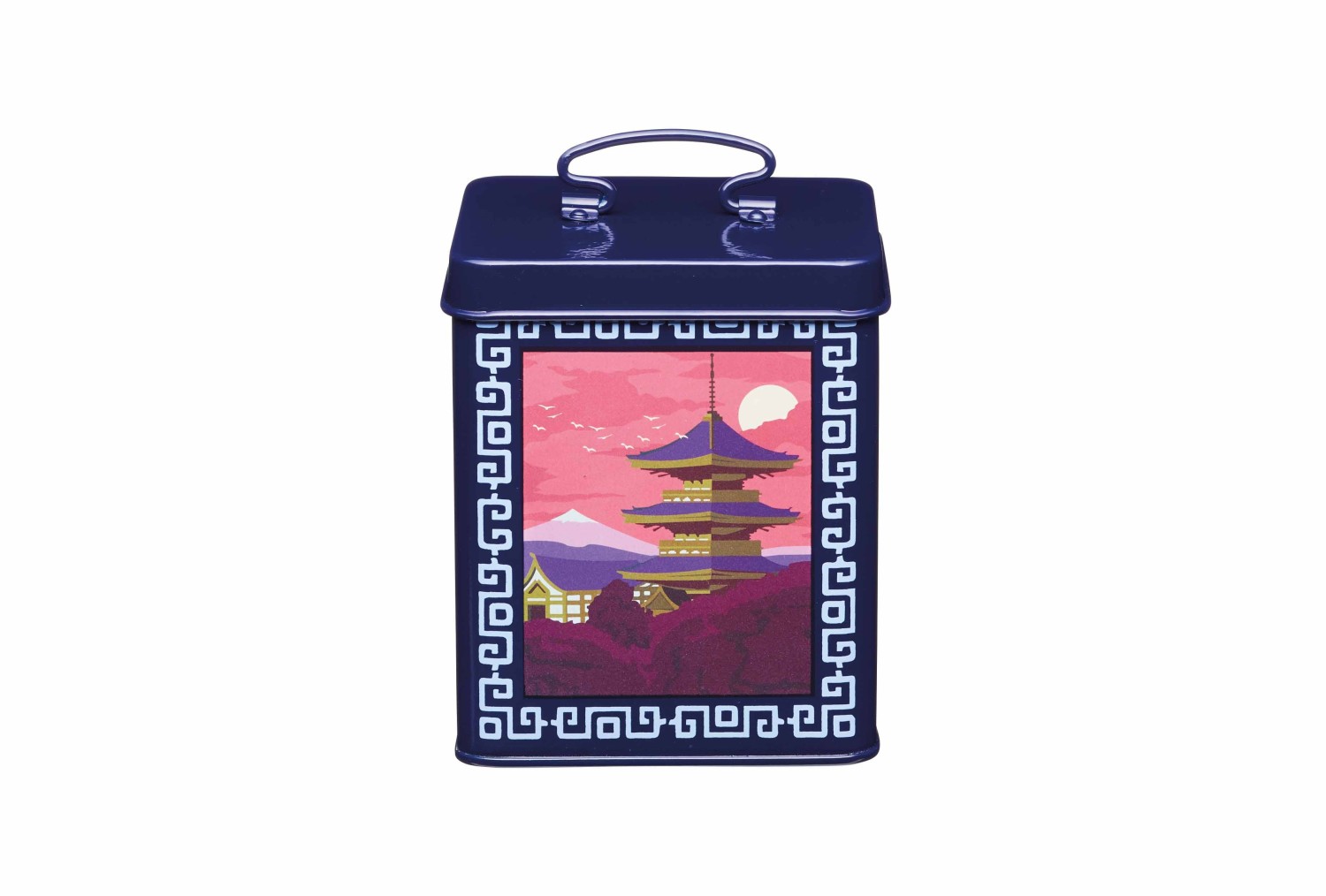 KitchenCraft World of Flavours Printed Blue Carbon Steel Storage Tin