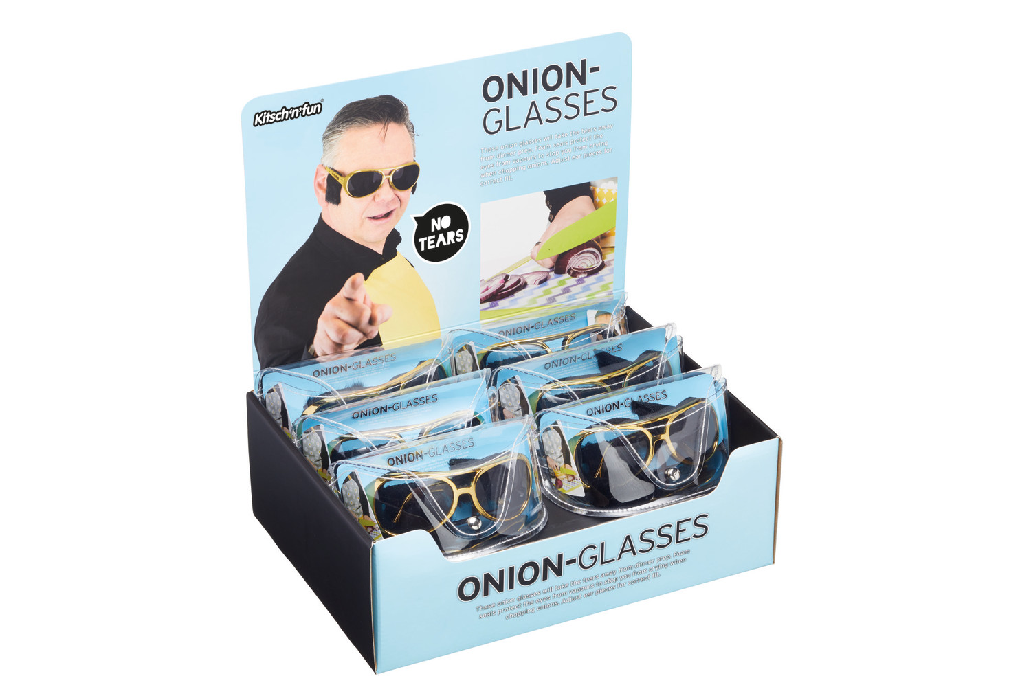 Fred Display of 12 "Viva Las Onions" Onion Glasses