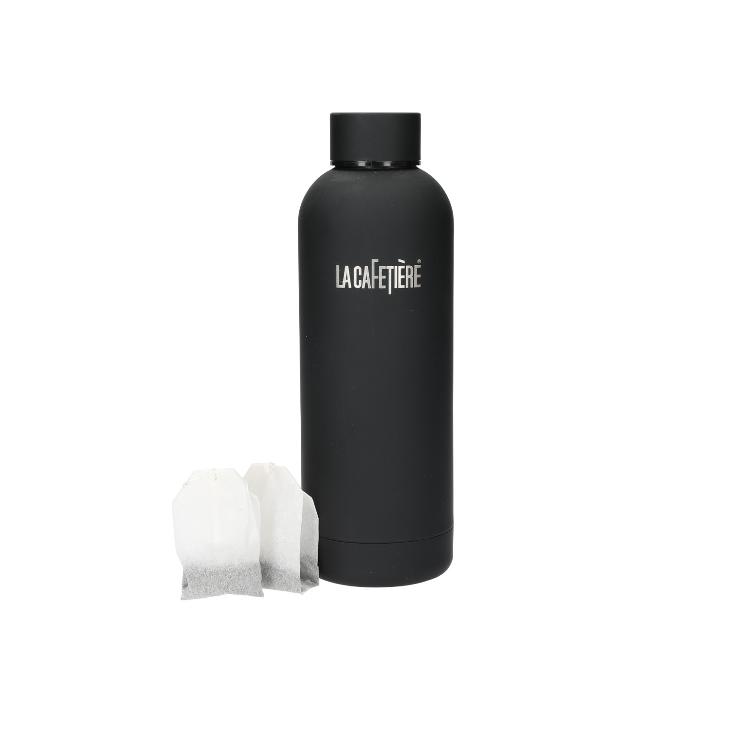 La Cafetière Travel Tea Gift Set with 500ml Thermal Flask and 10 Tea Bags in Box, Stainless Steel