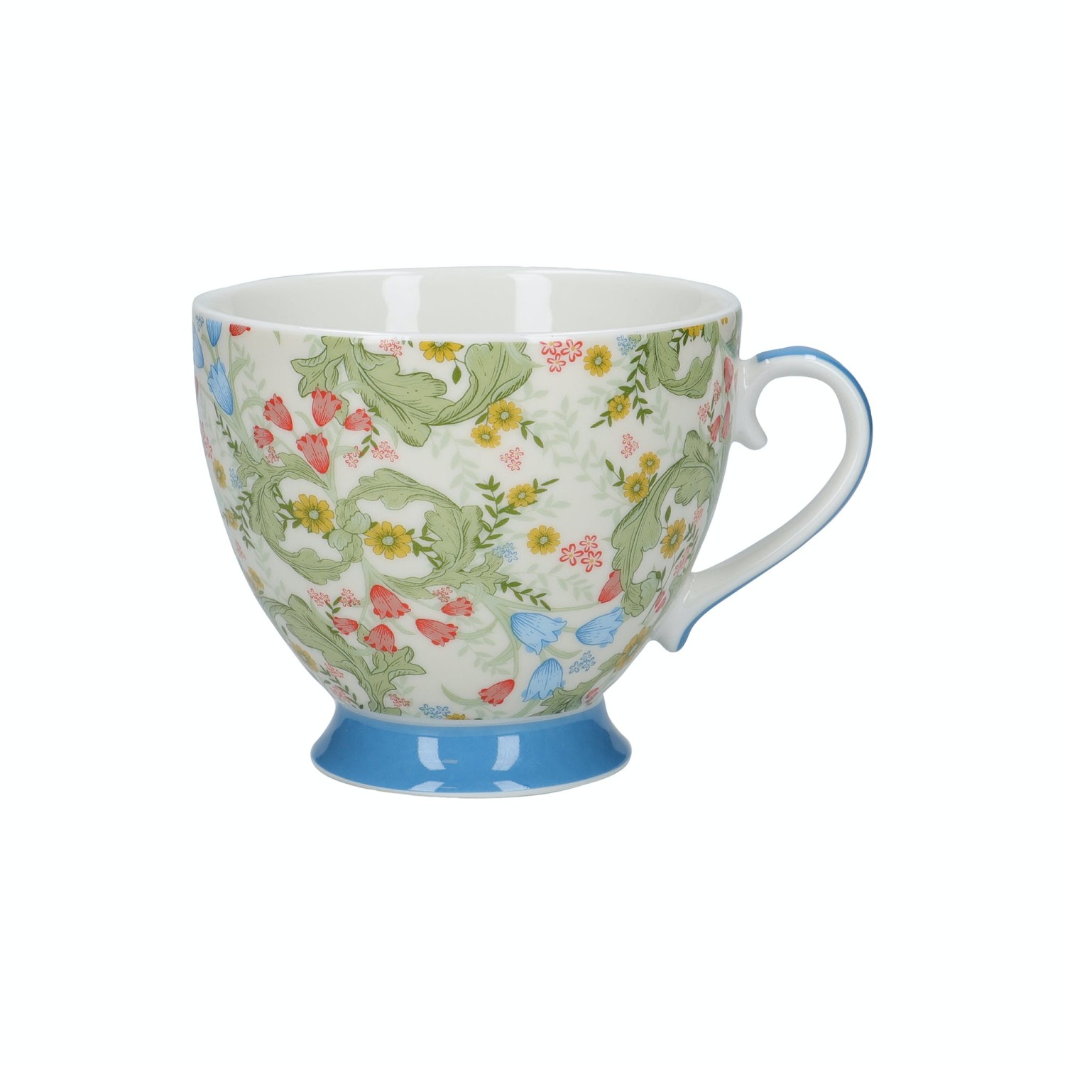 KitchenCraft China Dawn Floral 400ml Footed Mug