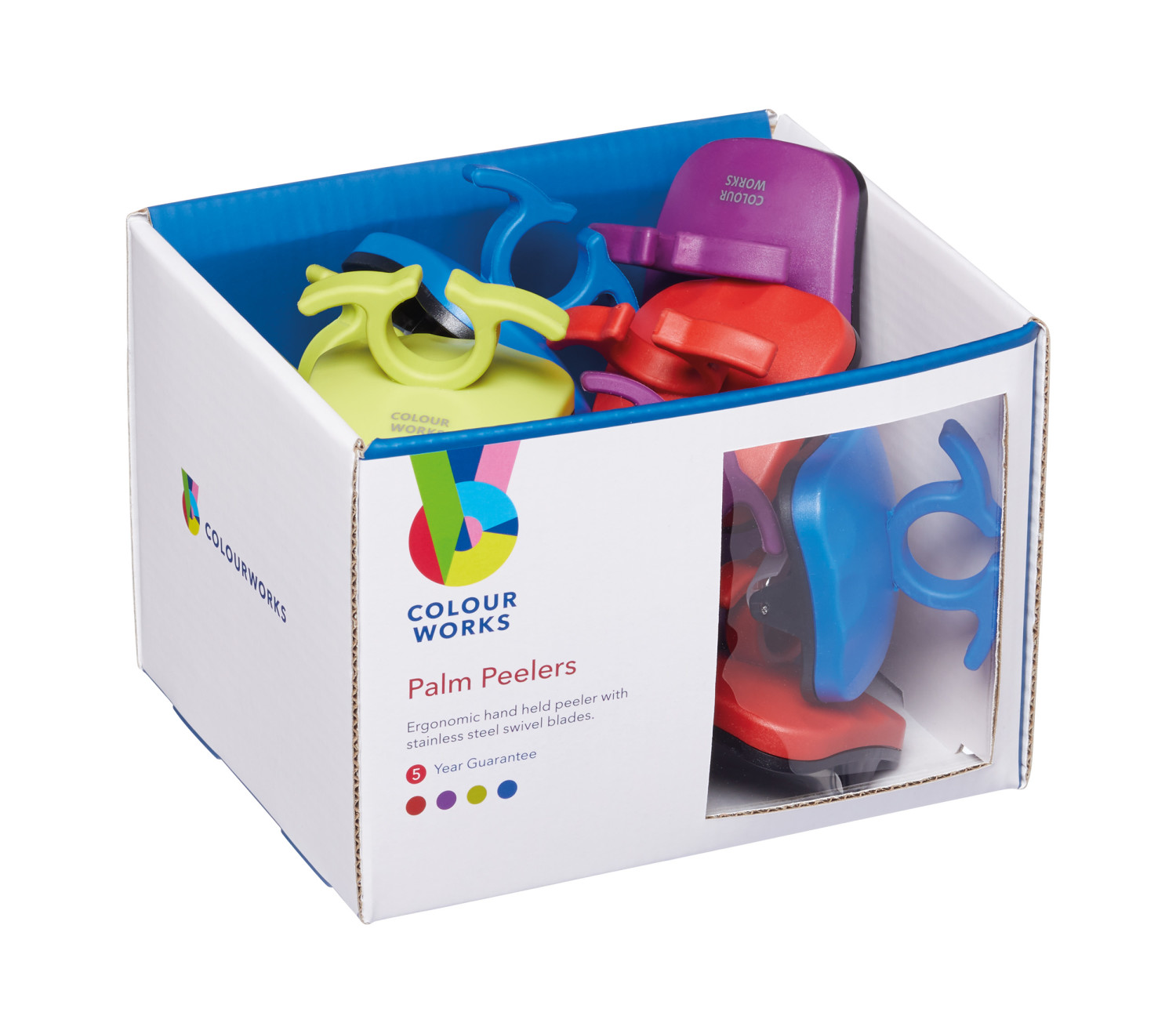 Colourworks Brights Display of 12 Palm Peelers