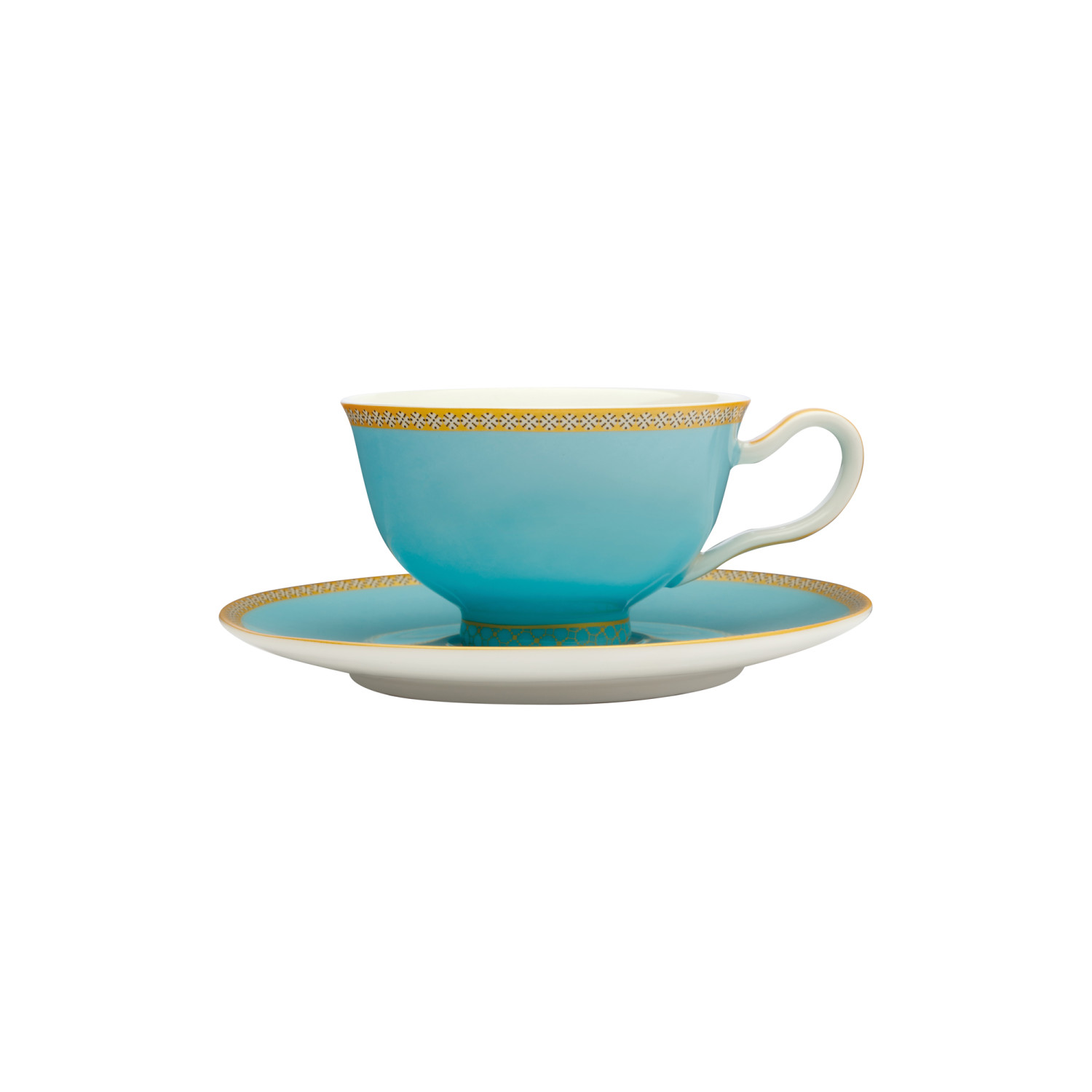 Maxwell & Williams Teas & C's Kasbah Turquoise 200ml Footed Cup and Saucer