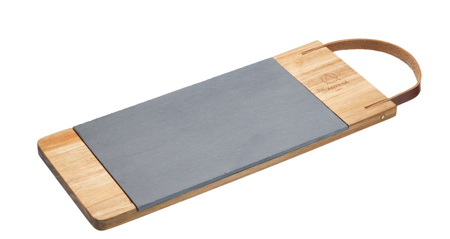 Artesá Acacia Wood and Slate Serving Board