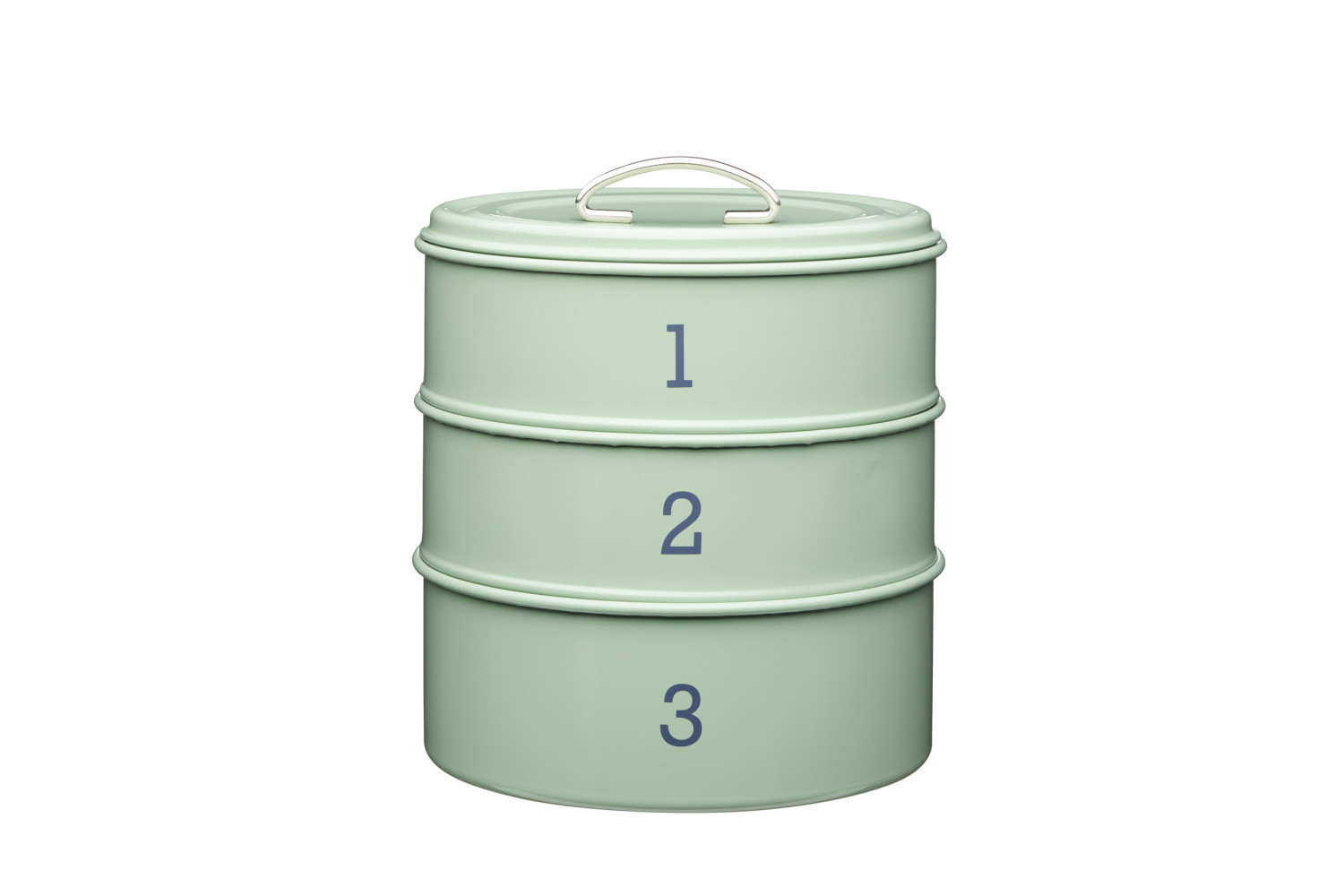 Living Nostalgia 3-Tier Metal Cake Storage Tin - English Sage Green Living Nostalgia 3-Tier Metal Cake Storage Tin - English Sage Green