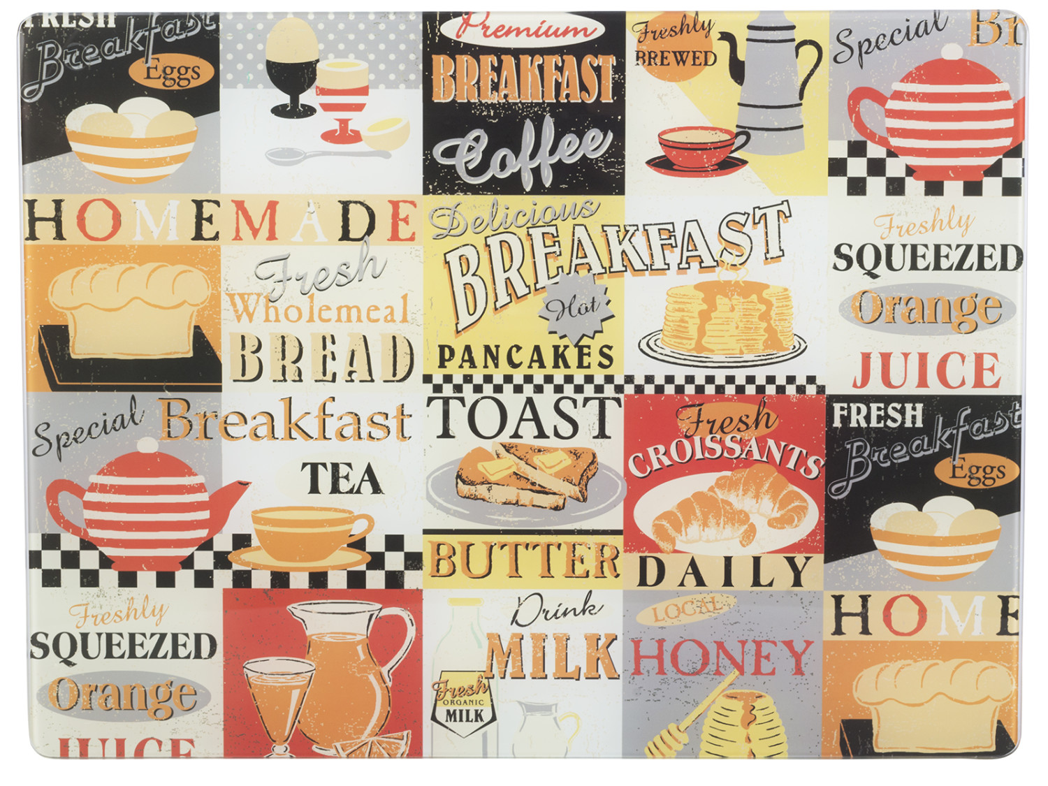 Everyday Home Retro Breakfast Work Surface Protector