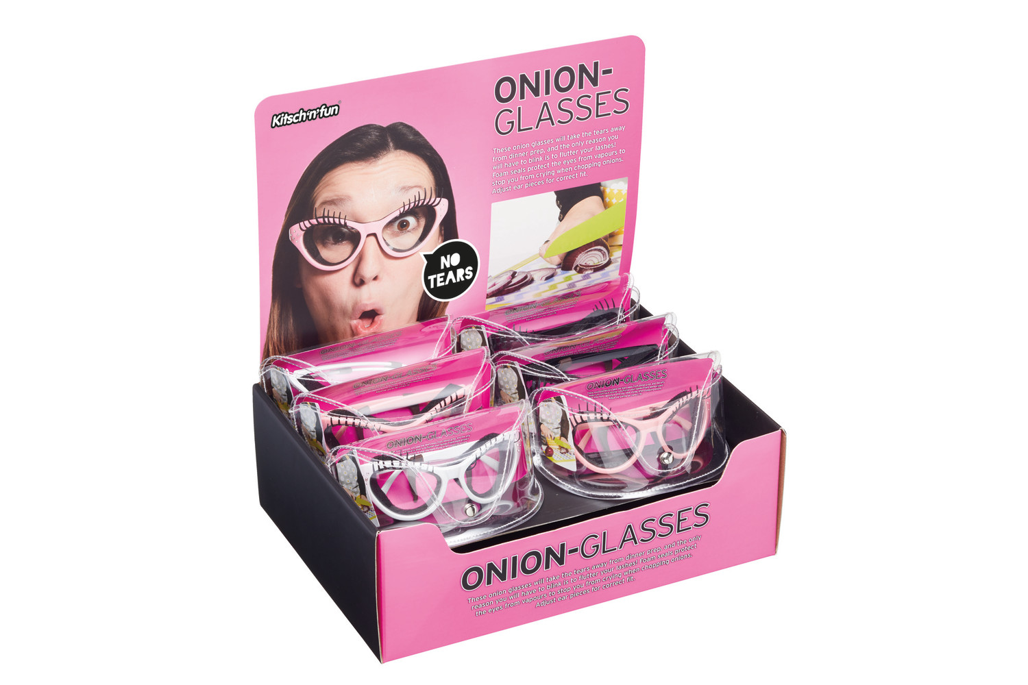 Fred Display of 12 "Kitchen Diva" Onion Glasses