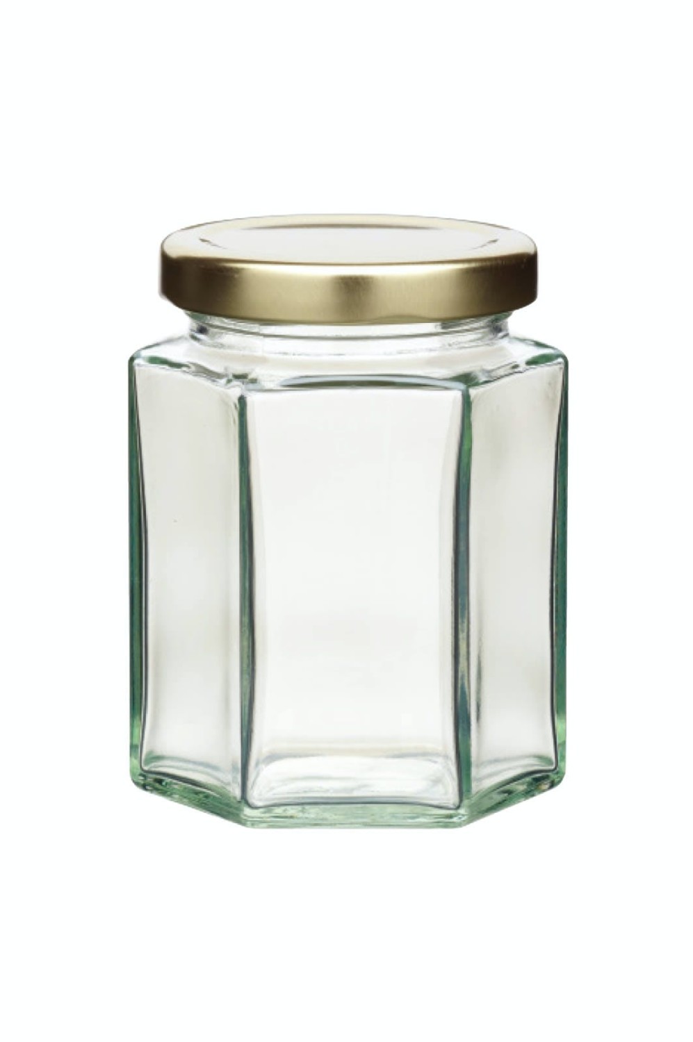KitchenCraft Home Made Hexagonal Jar with Twist-off Lid, 227ml