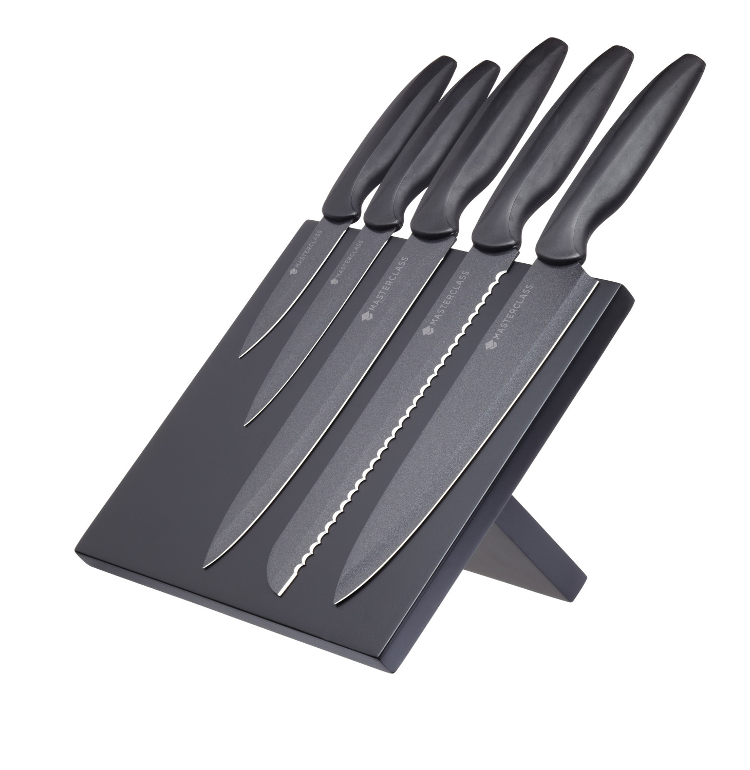MasterClass Agudo 5 Piece Knife Set with Storage Stand MasterClass Agudo 5 Piece Knife Set with Storage Stand