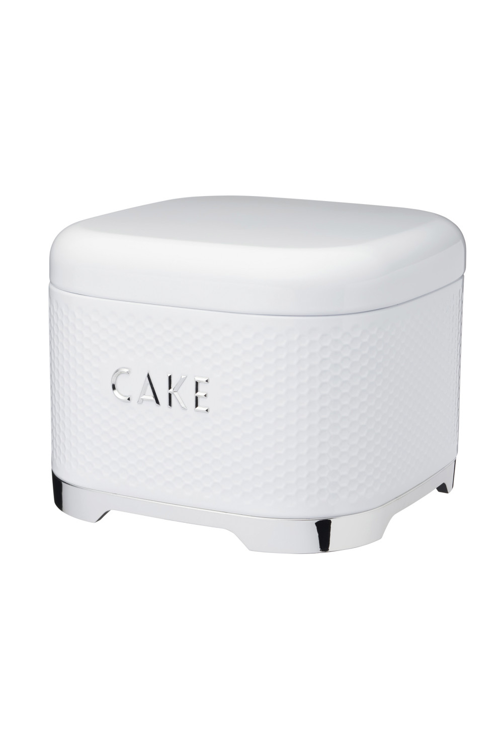 Lovello Textured Steel Cake Tin - Ice White
