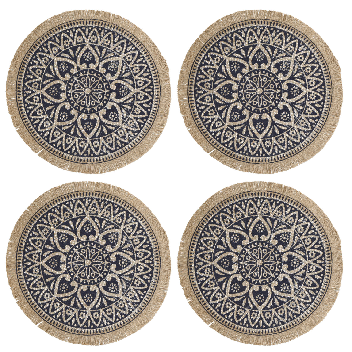 Creative Tops 4x Creative Tops Gold Impressions Pack Of 4 Premium Round Placemats 