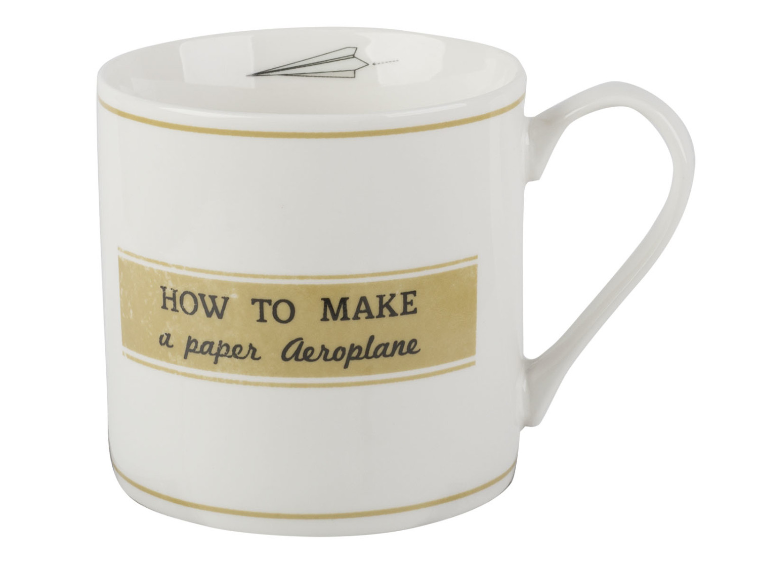 Creative Tops  ‘Origami Plane’ DIY Plane-Themed Fine China Mug, 350 ml (16 fl oz) – Gift boxed, White Creative Tops  ‘Origami Plane’ DIY Plane-Themed Fine China Mug, 350 ml (16 fl oz) – Gift boxed, White