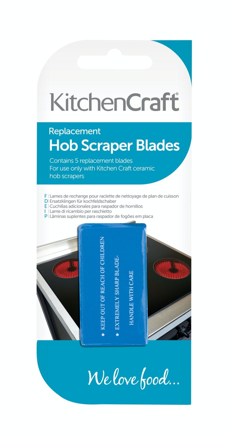 KitchenCraft Pack of Five Stainless Steel Replacement Scraper Blades KitchenCraft Pack of Five Stainless Steel Replacement Scraper Blades