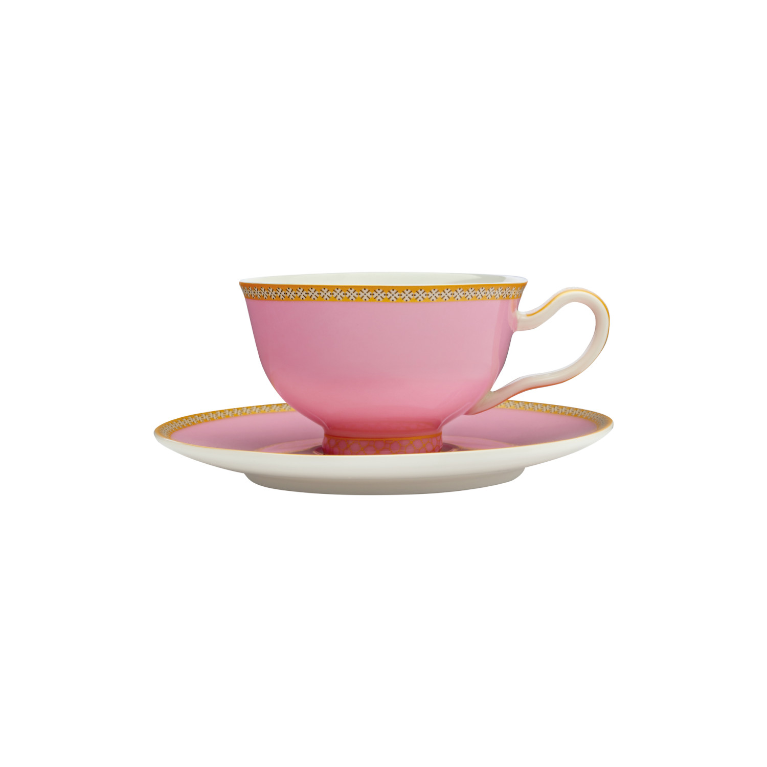 Maxwell & Williams Teas & C's Kasbah Hot Pink 200ml Footed Cup and Saucer