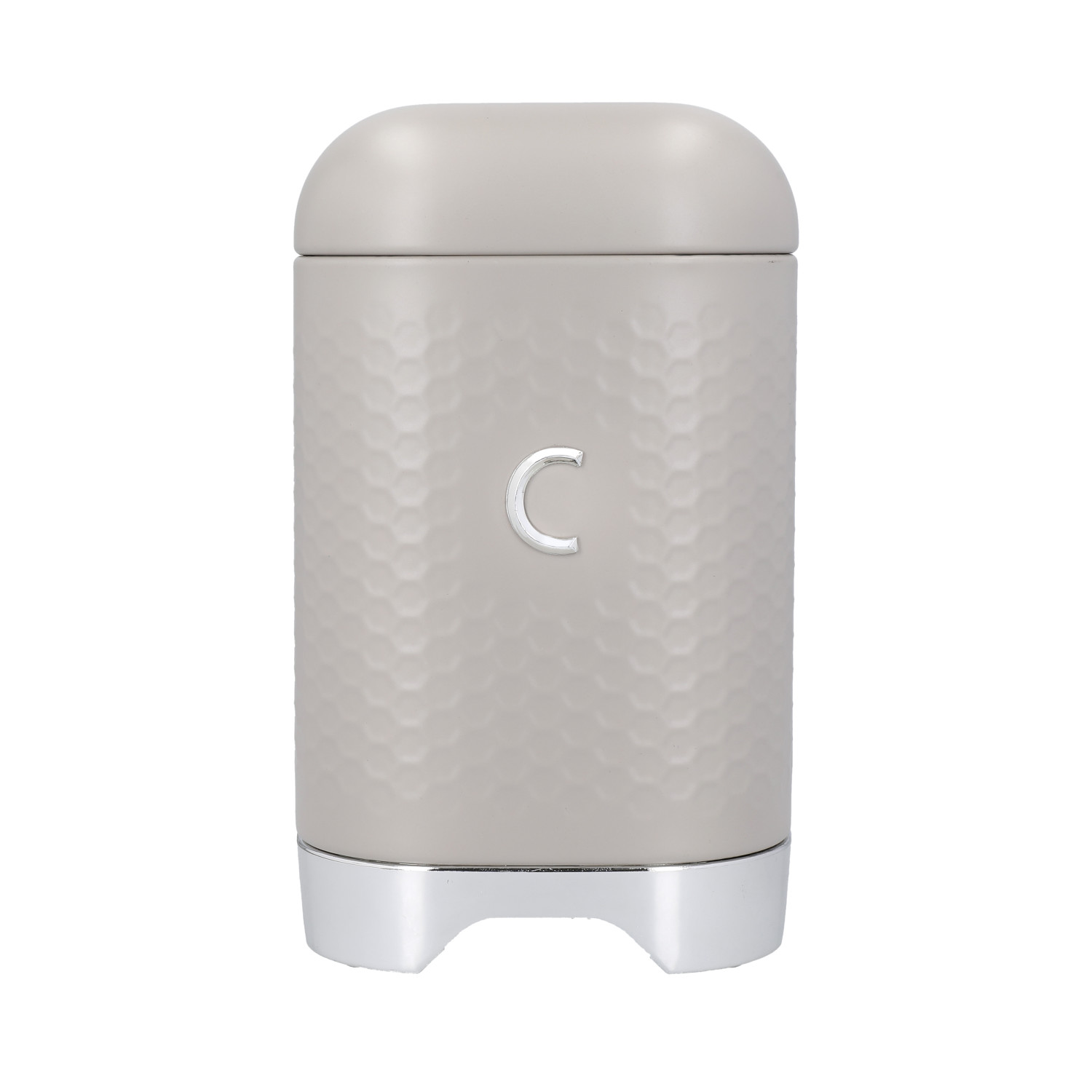 KitchenCraft Lovello Textured Coffee Canister, Latte Cream