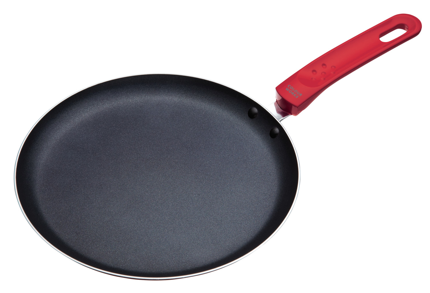 Colourworks Brights Red Crêpe Pan with Soft Grip Handle