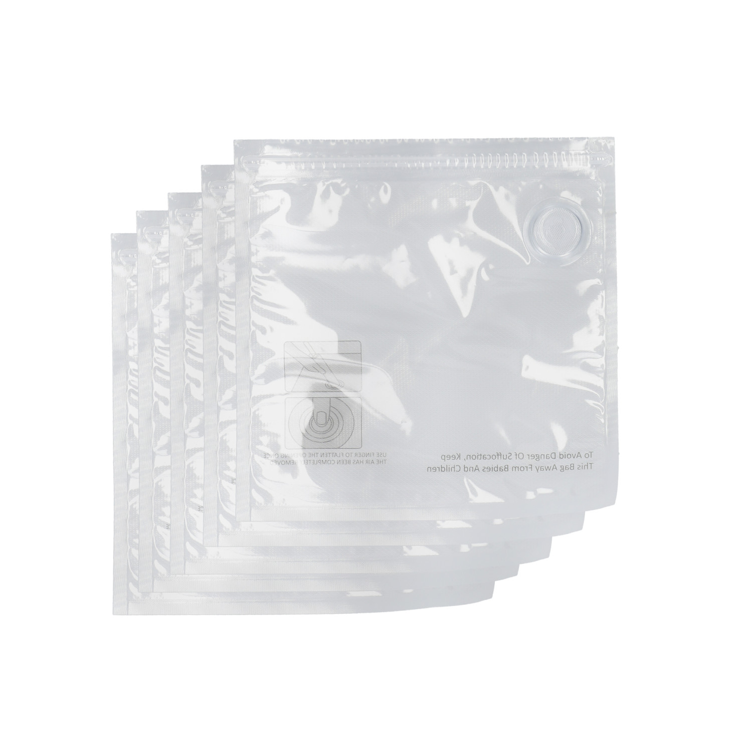 MasterClass Set of 5 Reusable Food Vacuum Sealer Bags for MCVACBAGSET, Polyethylene MasterClass Set of 5 Reusable Food Vacuum Sealer Bags for MCVACBAGSET, Polyethylene
