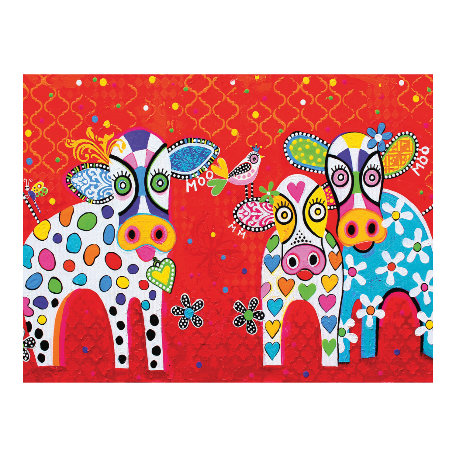 Maxwell & Williams Love Hearts Happy Moo Day Tea Towel