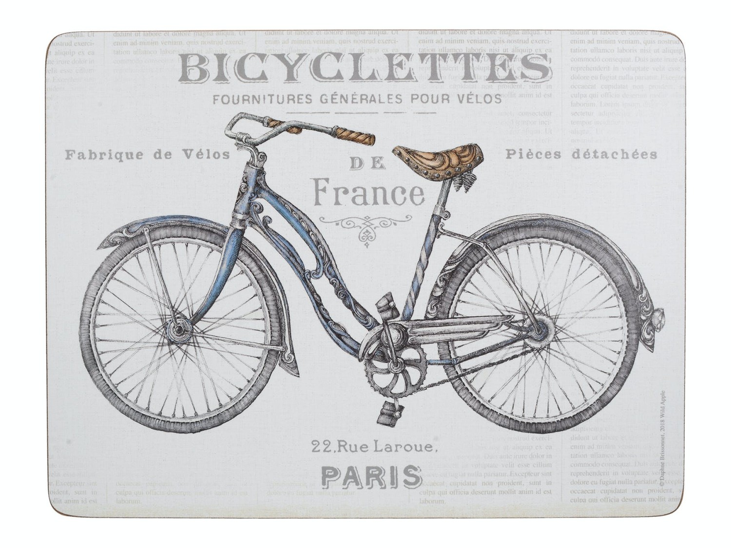 Creative Tops Bicycle Pack Of 6 Premium Placemats Creative Tops Bicycle Pack Of 6 Premium Placemats