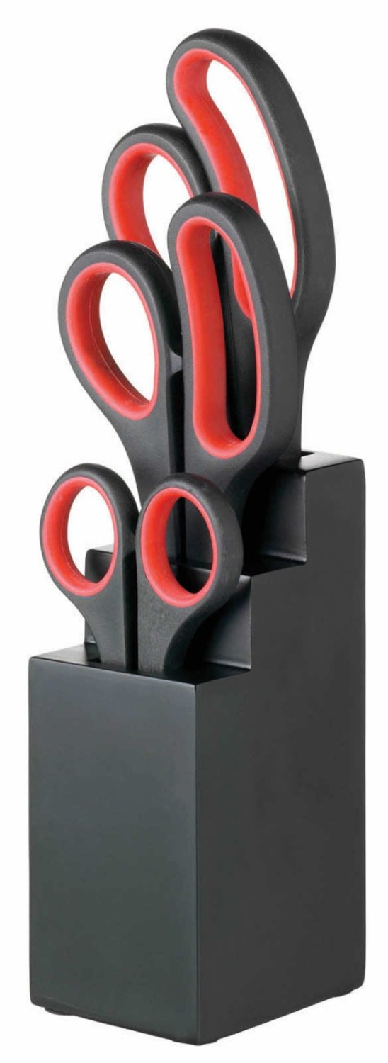 KitchenCraft 3 Piece Scissor Set and Black Block KitchenCraft 3 Piece Scissor Set and Black Block