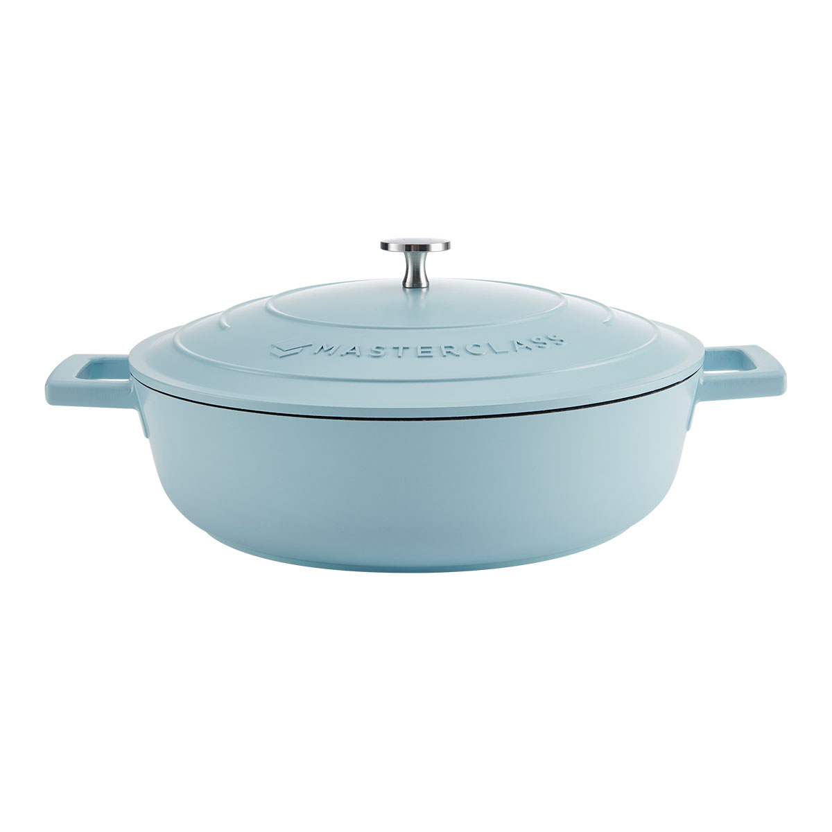 MasterClass Cast Aluminium Shallow Casserole Dish, 4L, Blue MasterClass Cast Aluminium Shallow Casserole Dish, 4L, Blue