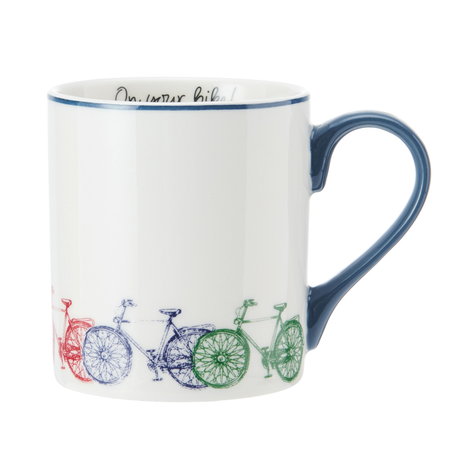 Mikasa Bike Straight-Sided Porcelain Mug, 280ml Mikasa Bike Straight-Sided Porcelain Mug, 280ml
