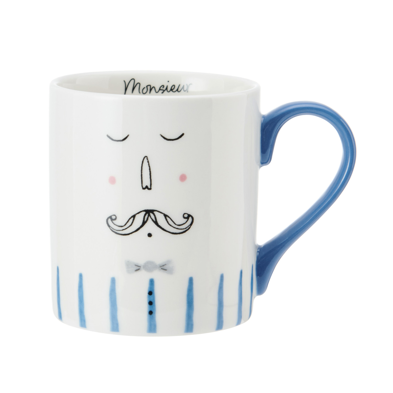Mikasa Monsieur Straight-Sided Porcelain Mug, 280ml Mikasa Monsieur Straight-Sided Porcelain Mug, 280ml