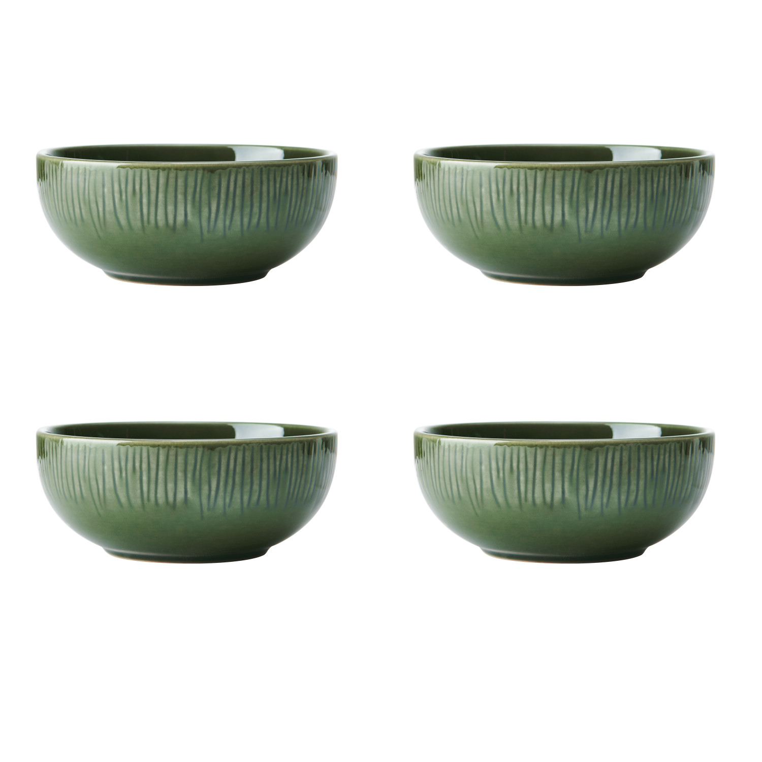 Mikasa Jardin Stoneware 4-Piece Cereal Bowl Set, 15cm, Green Mikasa Jardin Stoneware 4-Piece Cereal Bowl Set, 15cm, Green