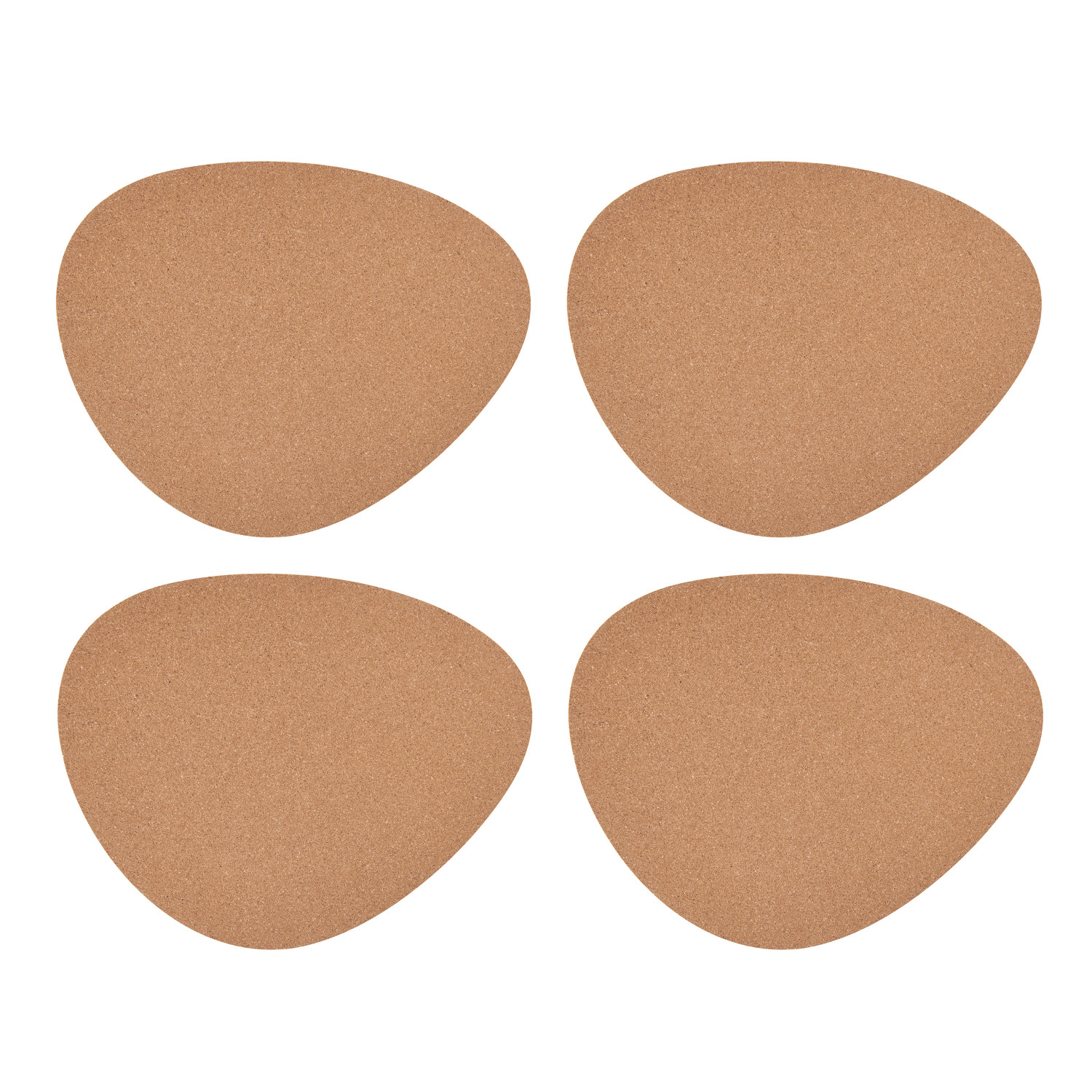 Mikasa Pebble-Shaped Cork Placemats, Set of 4, Natural Mikasa Pebble-Shaped Cork Placemats, Set of 4, Natural