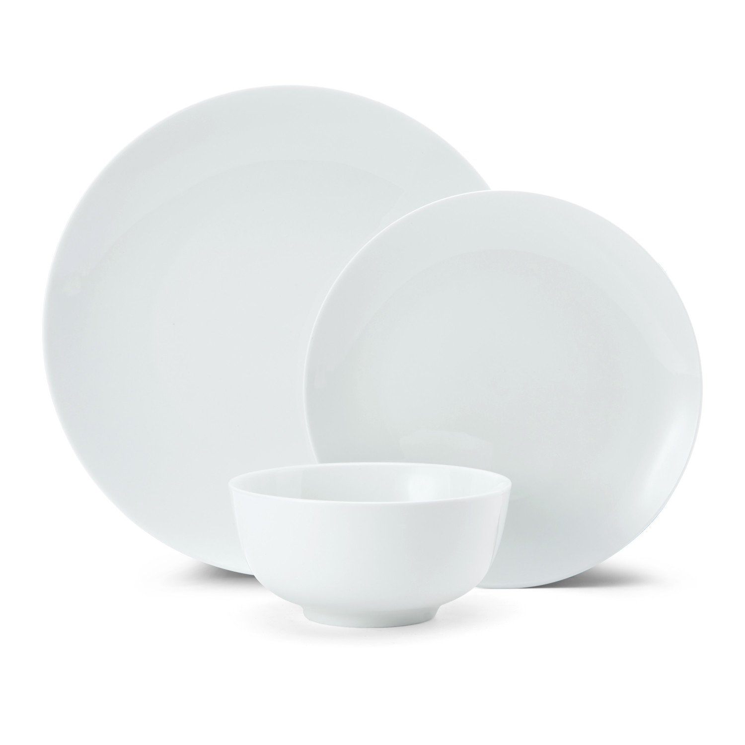 Mikasa Chalk 12-Piece Porcelain Dinner Set, White Mikasa Chalk 12-Piece Porcelain Dinner Set, White