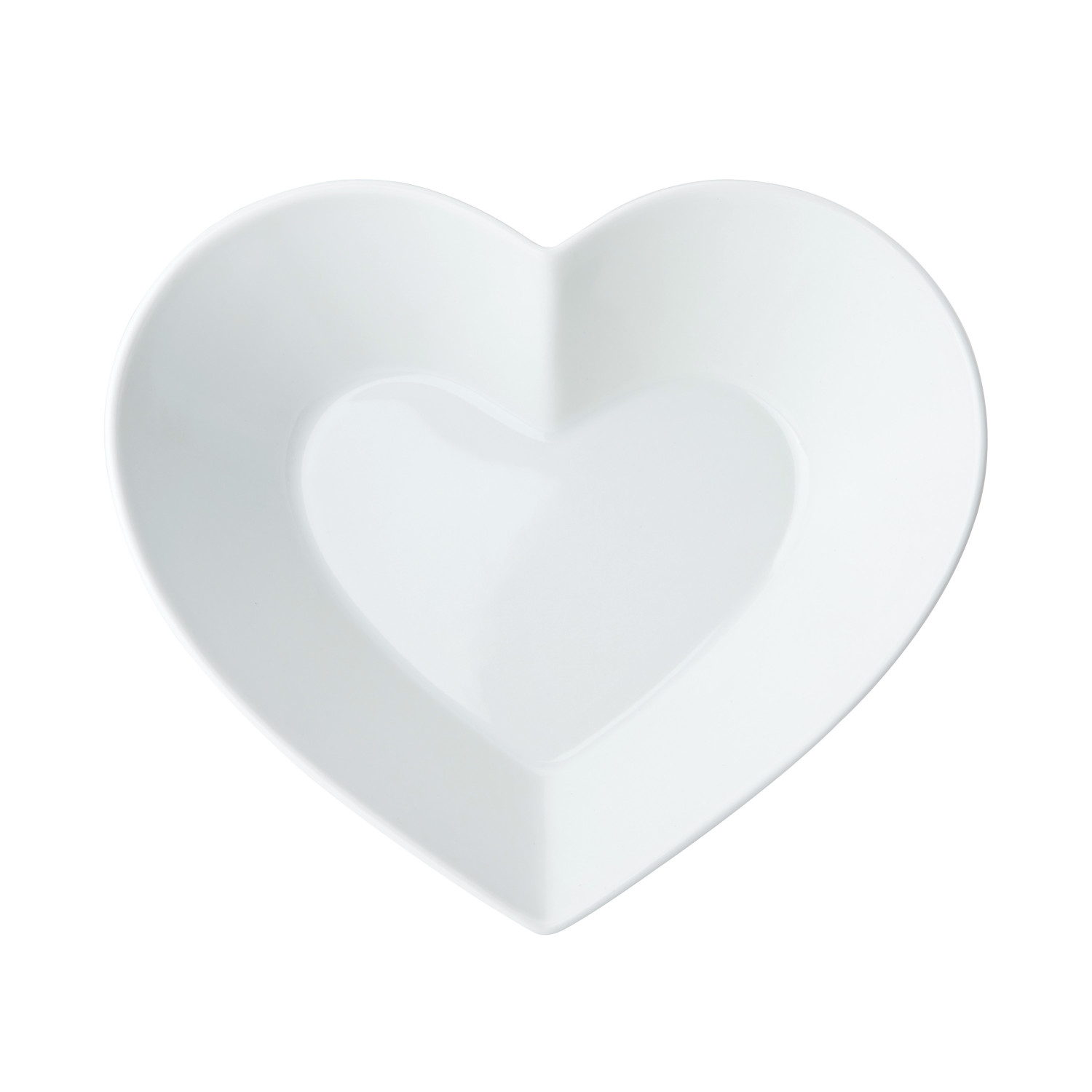 Mikasa Chalk Porcelain Heart Large Serving Bowl, 21cm, White Mikasa Chalk Porcelain Heart Large Serving Bowl, 21cm, White