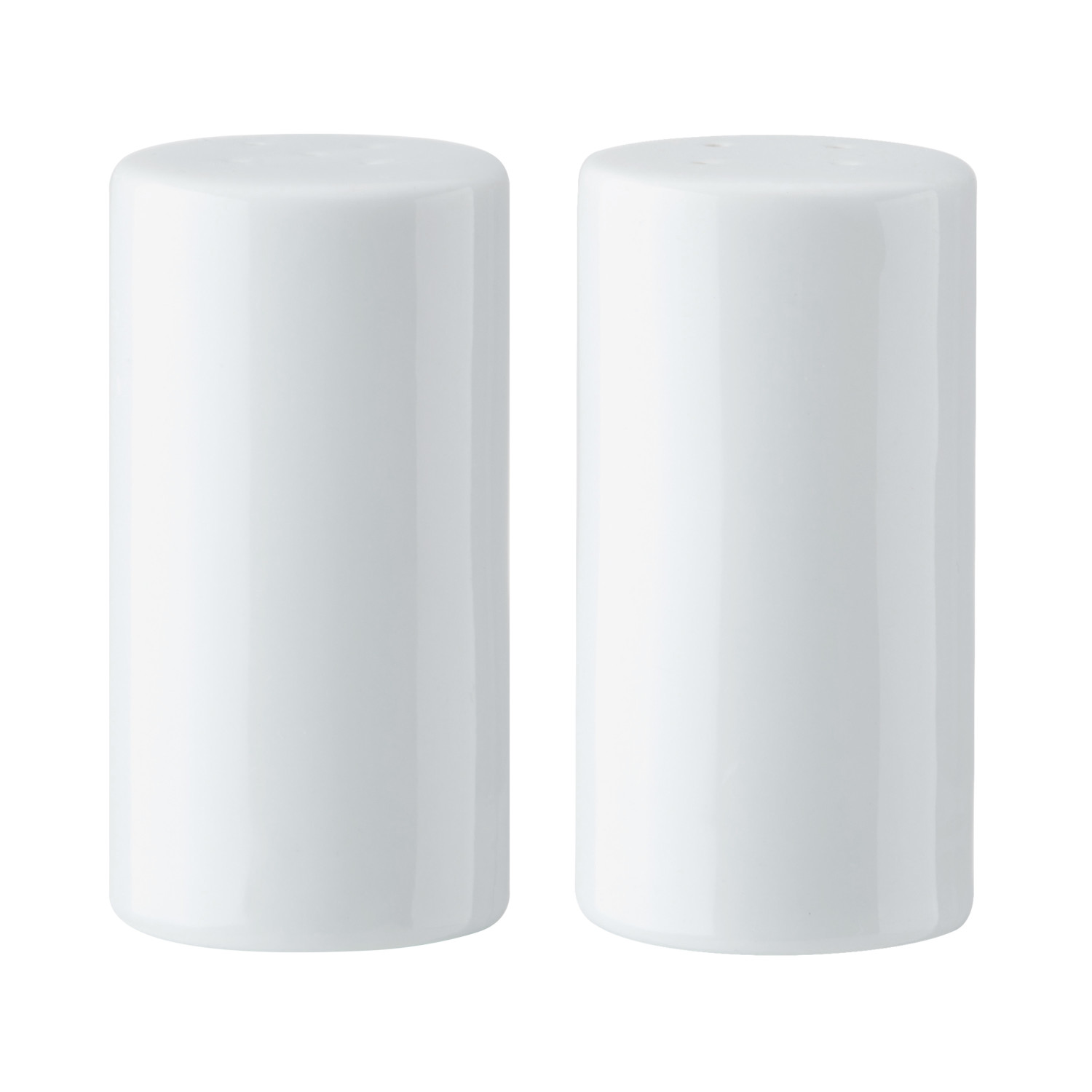 Mikasa Chalk Porcelain Salt and Pepper Shakers, 8cm, White Mikasa Chalk Porcelain Salt and Pepper Shakers, 8cm, White