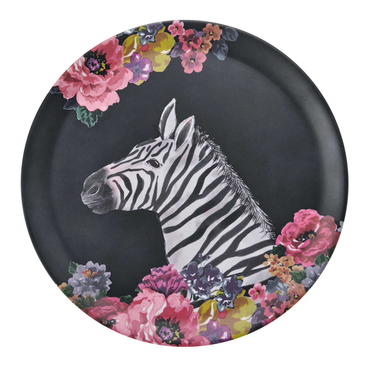 Mikasa Wild at Heart Zebra Round Tray, 36cm Mikasa Wild at Heart Zebra Round Tray, 36cm