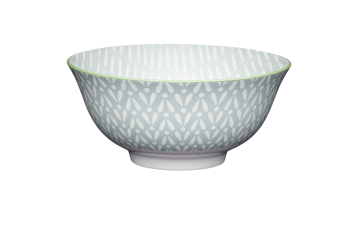 KitchenCraft Light Grey Pattern Ceramic Bowl, 16cm KitchenCraft Light Grey Pattern Ceramic Bowl, 16cm