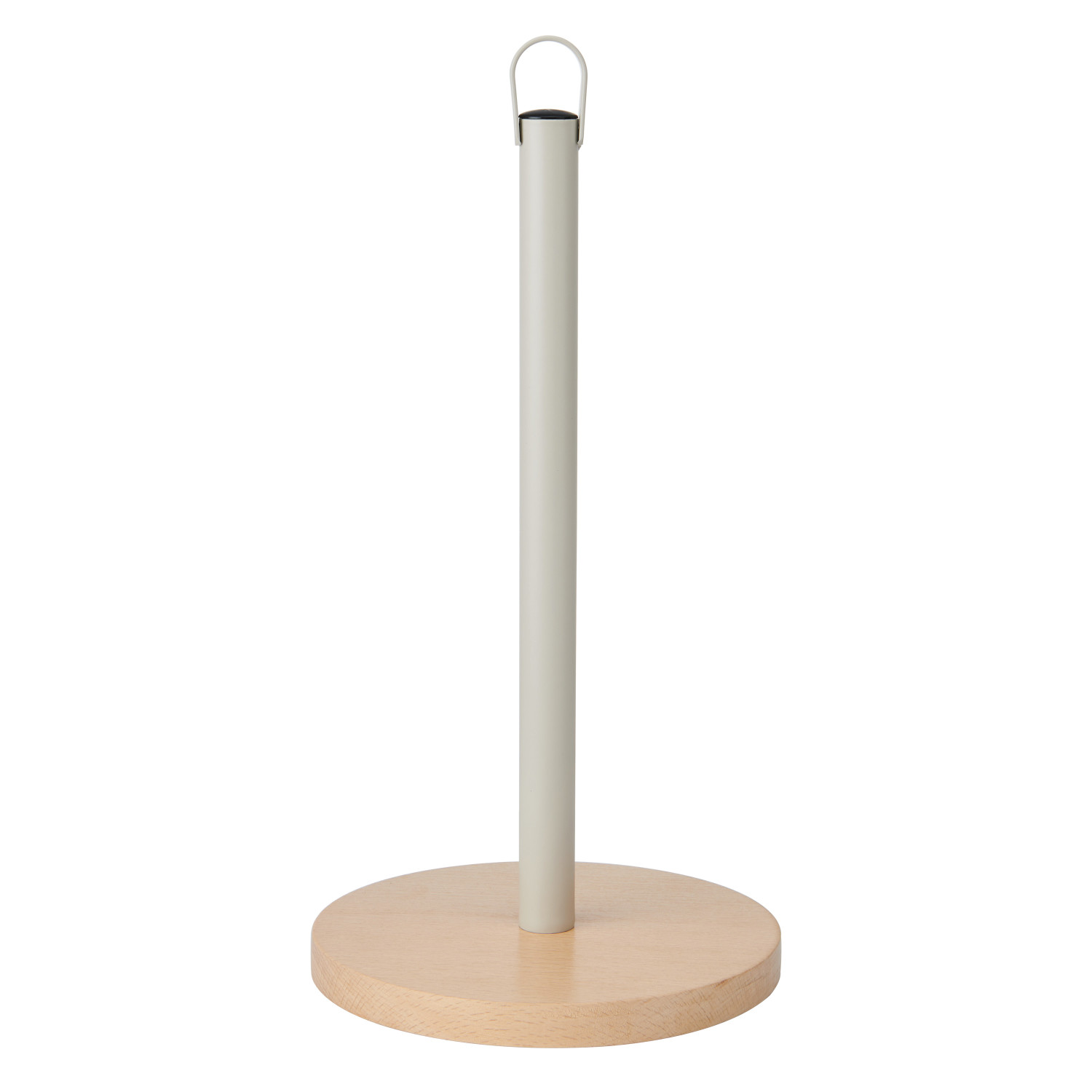 KitchenCraft Idilica Metal Kitchen Roll Holder with Beechwood Base KitchenCraft Idilica Metal Kitchen Roll Holder with Beechwood Base