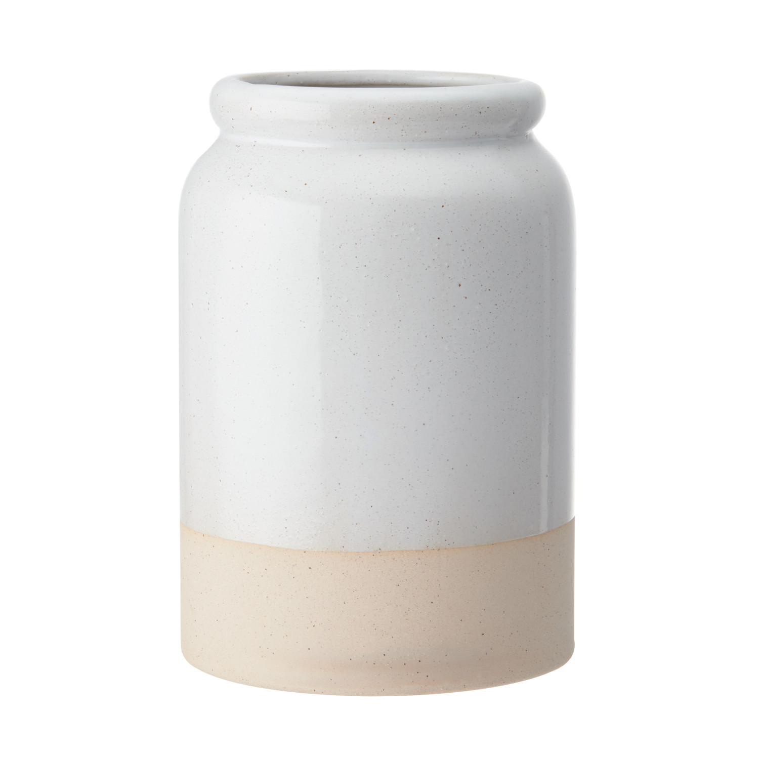 KitchenCraft Idilica Stoneware Utensil Holder, Cream KitchenCraft Idilica Stoneware Utensil Holder, Cream