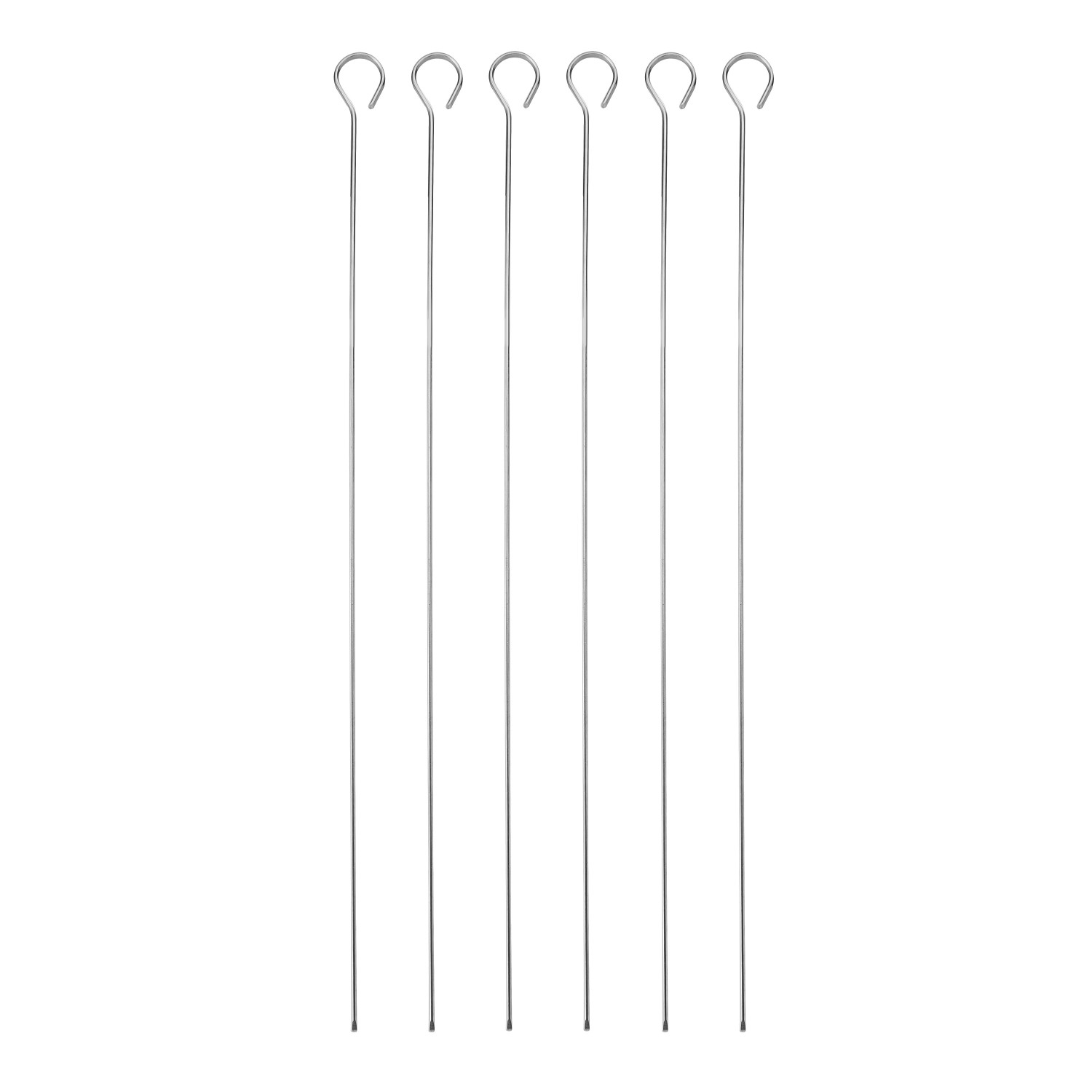 MasterClass Flat Sided Skewers, Stainless Steel, Set of 6, 40cm MasterClass Flat Sided Skewers, Stainless Steel, Set of 6, 40cm