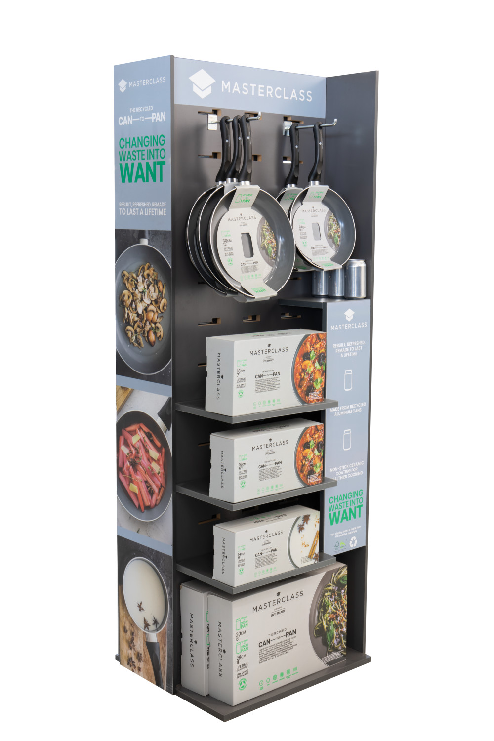 MasterClass Recycled Can-to-Pan Shelving Unit Only