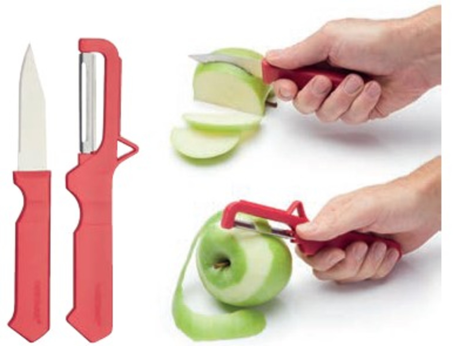 Farberware Fresh Stainless Steel 2-in-1 Peeler and Paring Knife
