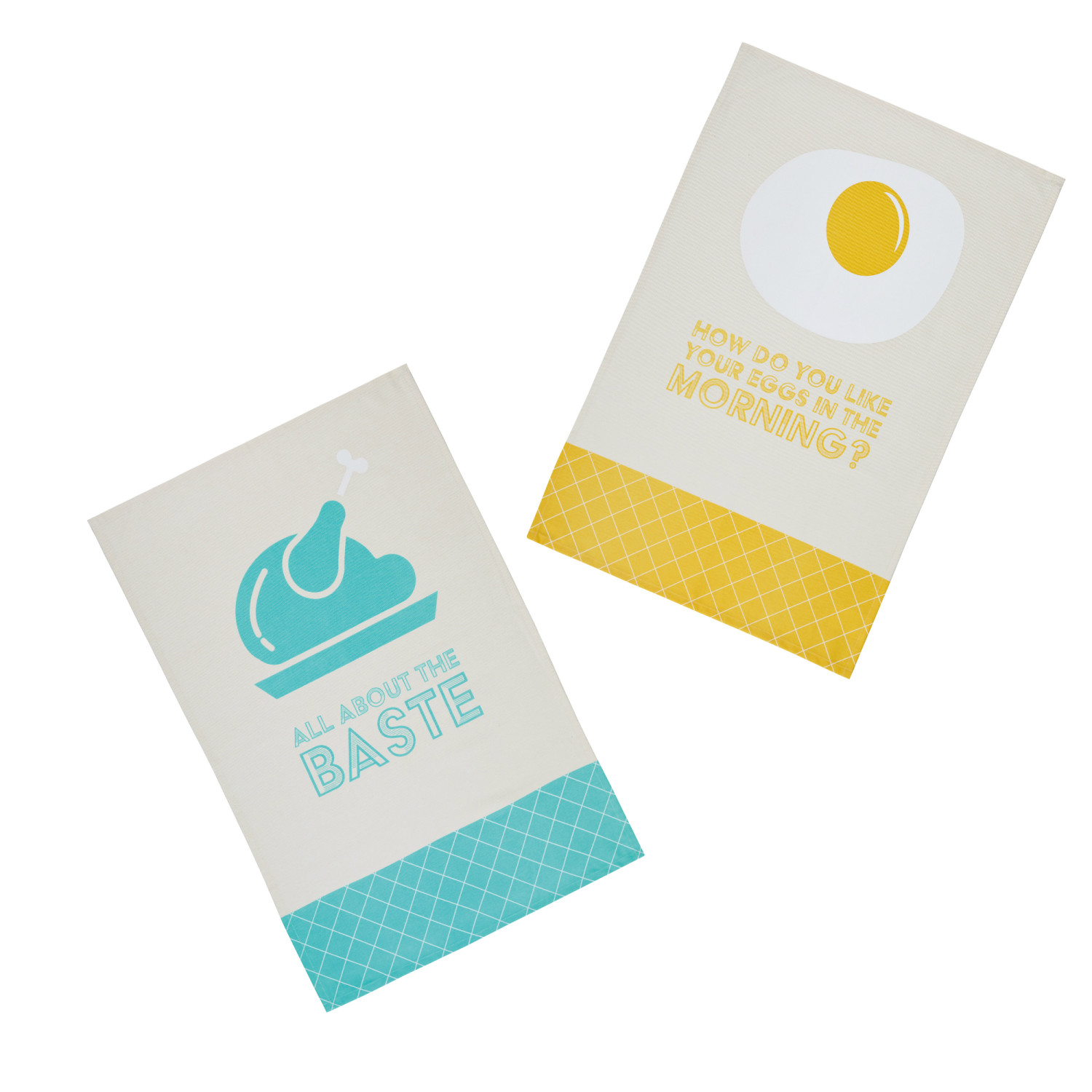KitchenCraft Set of 2 Lyrics Tea Towels KitchenCraft Set of 2 Lyrics Tea Towels